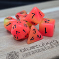 Bloodfire Glow - Glow In The Dark - Acrylic Dice Set