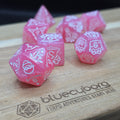 Snowkissed Rose - Christmas Theme - Acrylic Dice Set