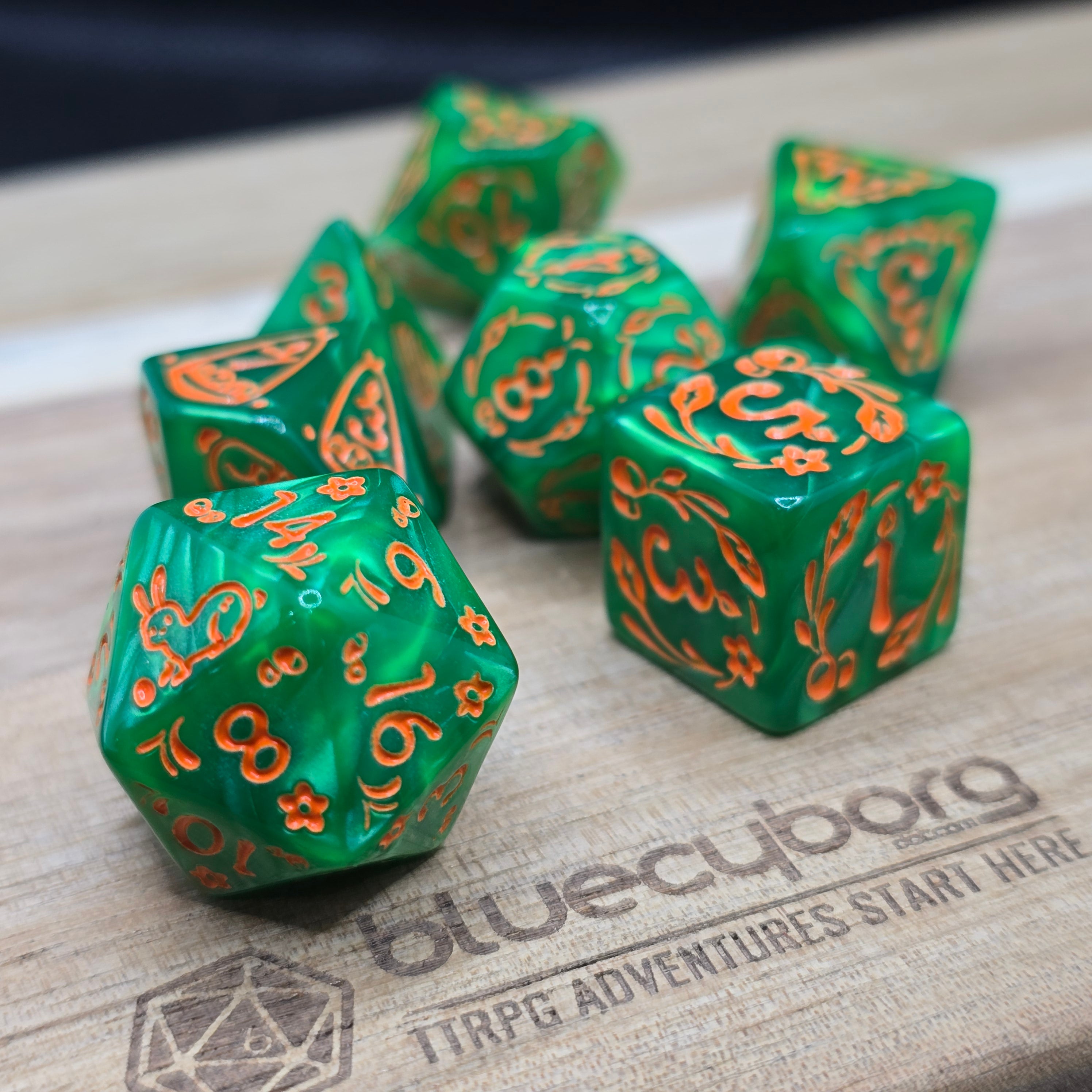 Verdant Hollow - Easter Theme - Acrylic Dice Set