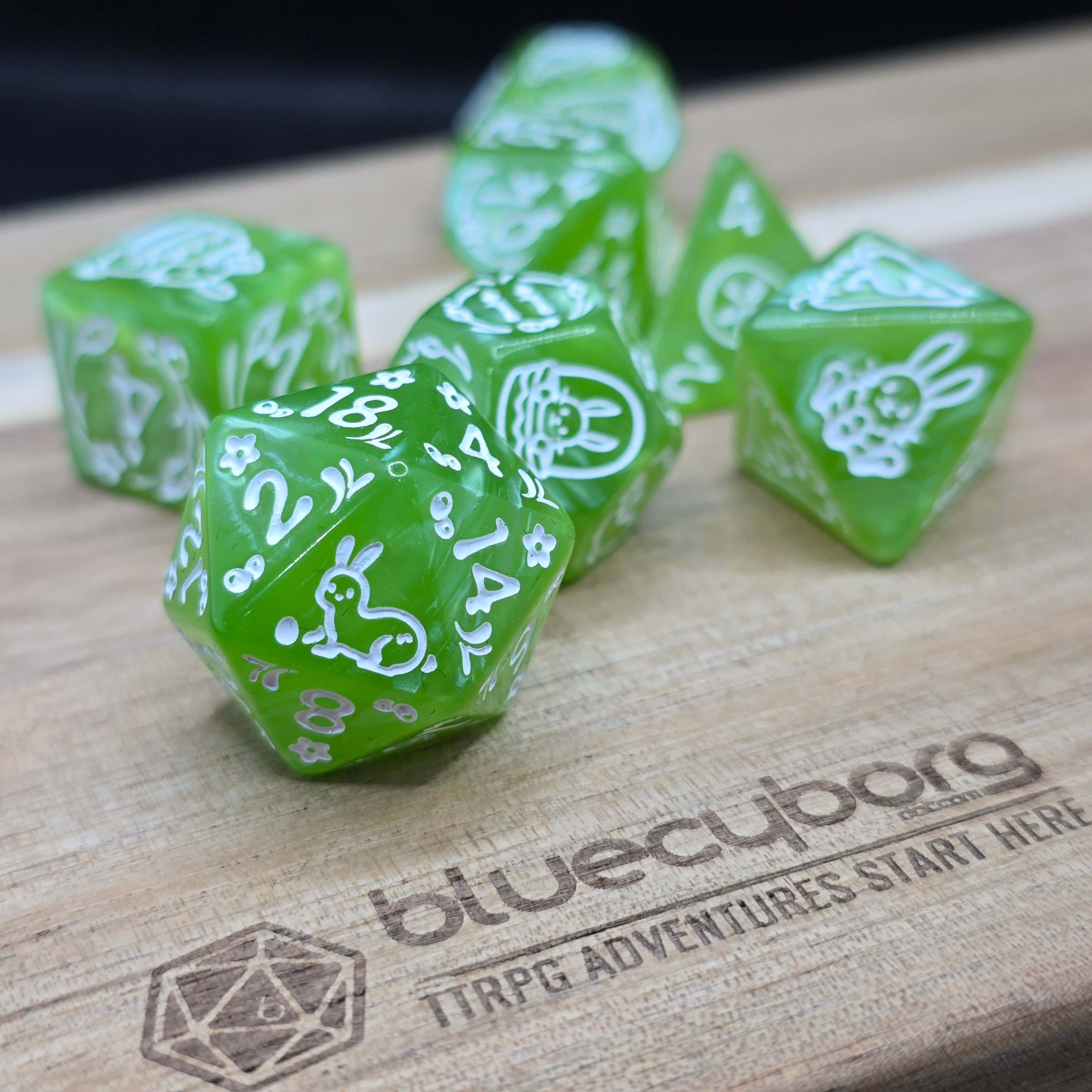 Aurora Sprig - Easter Theme - Acrylic Dice Set
