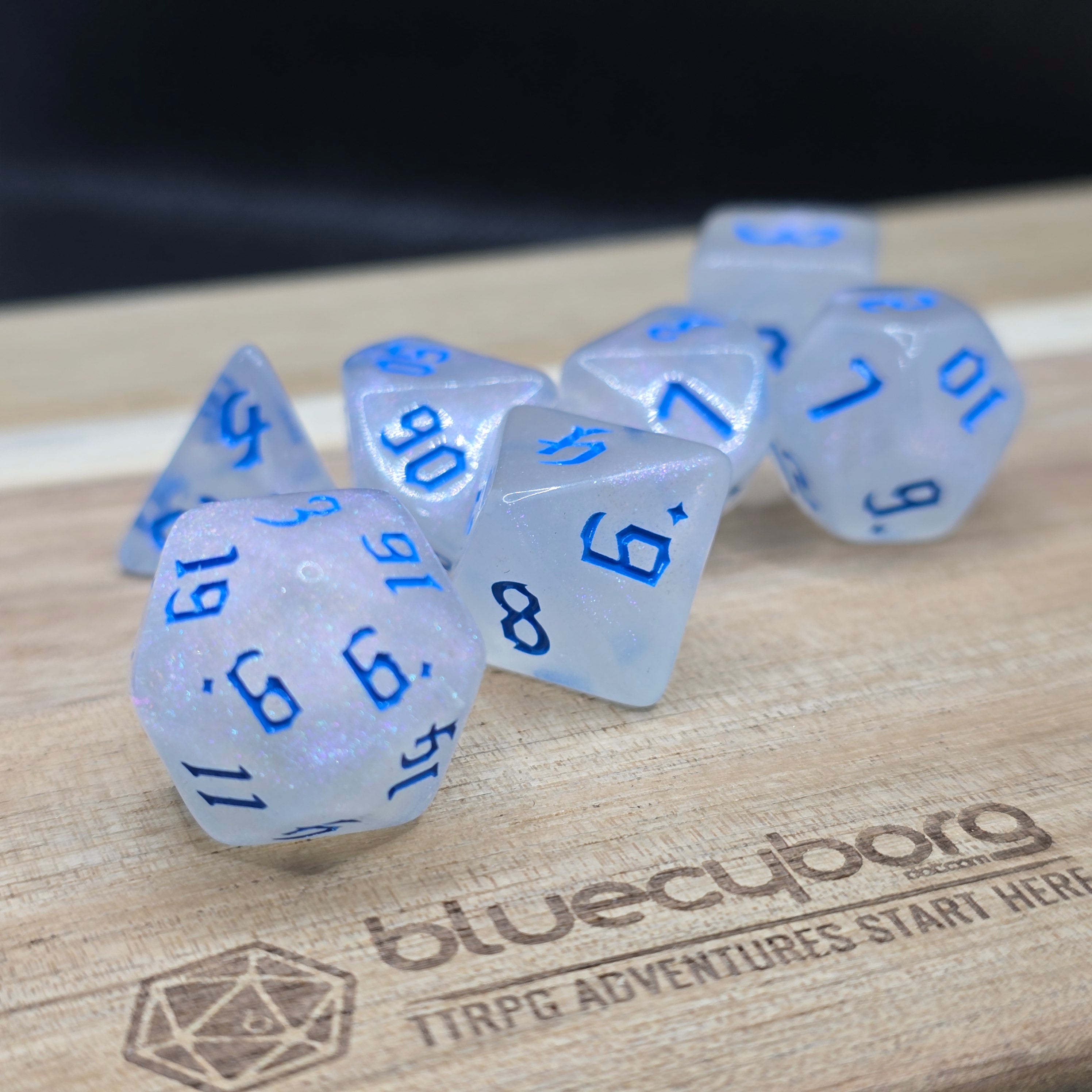 Thousand Stars Azure - Mythic Chaos - Acrylic Dice Set
