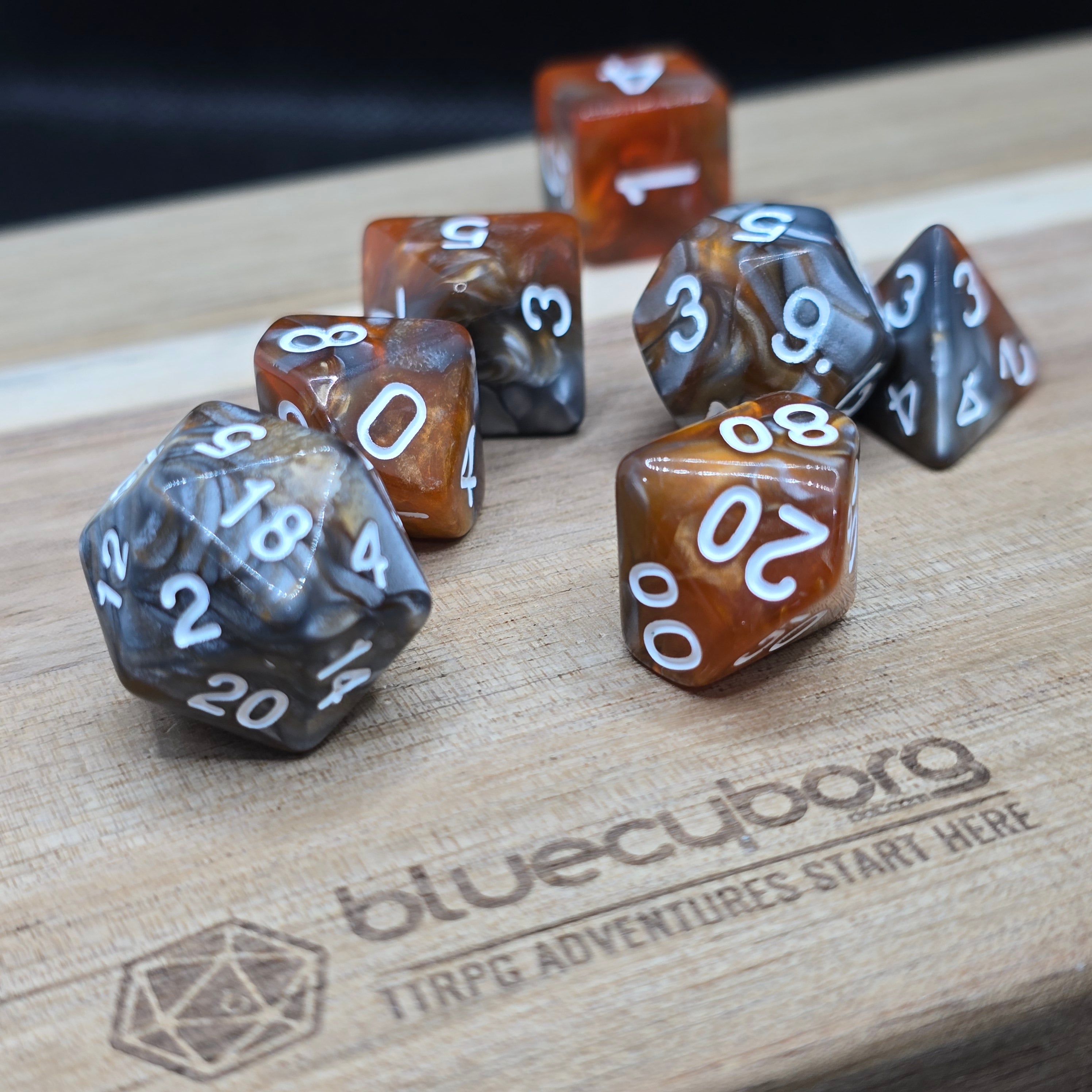 Copper - Ore Stone - Acrylic Dice Set