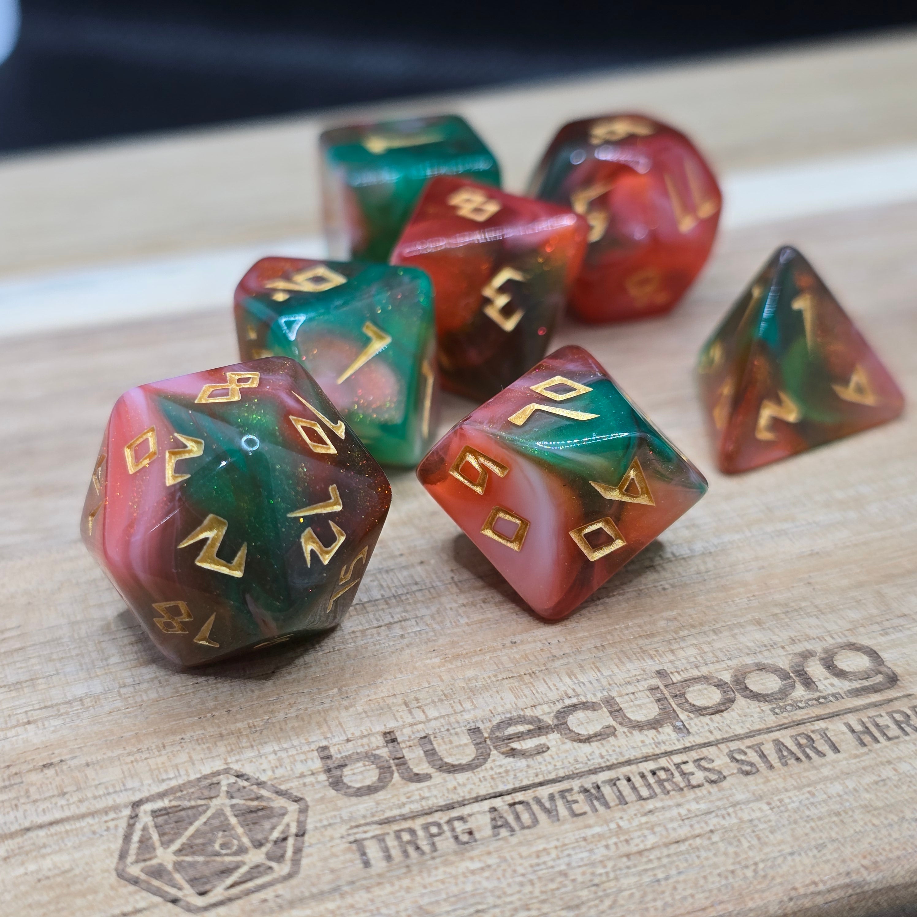 Emberwood Runes - Viking Style - Acrylic Dice Set