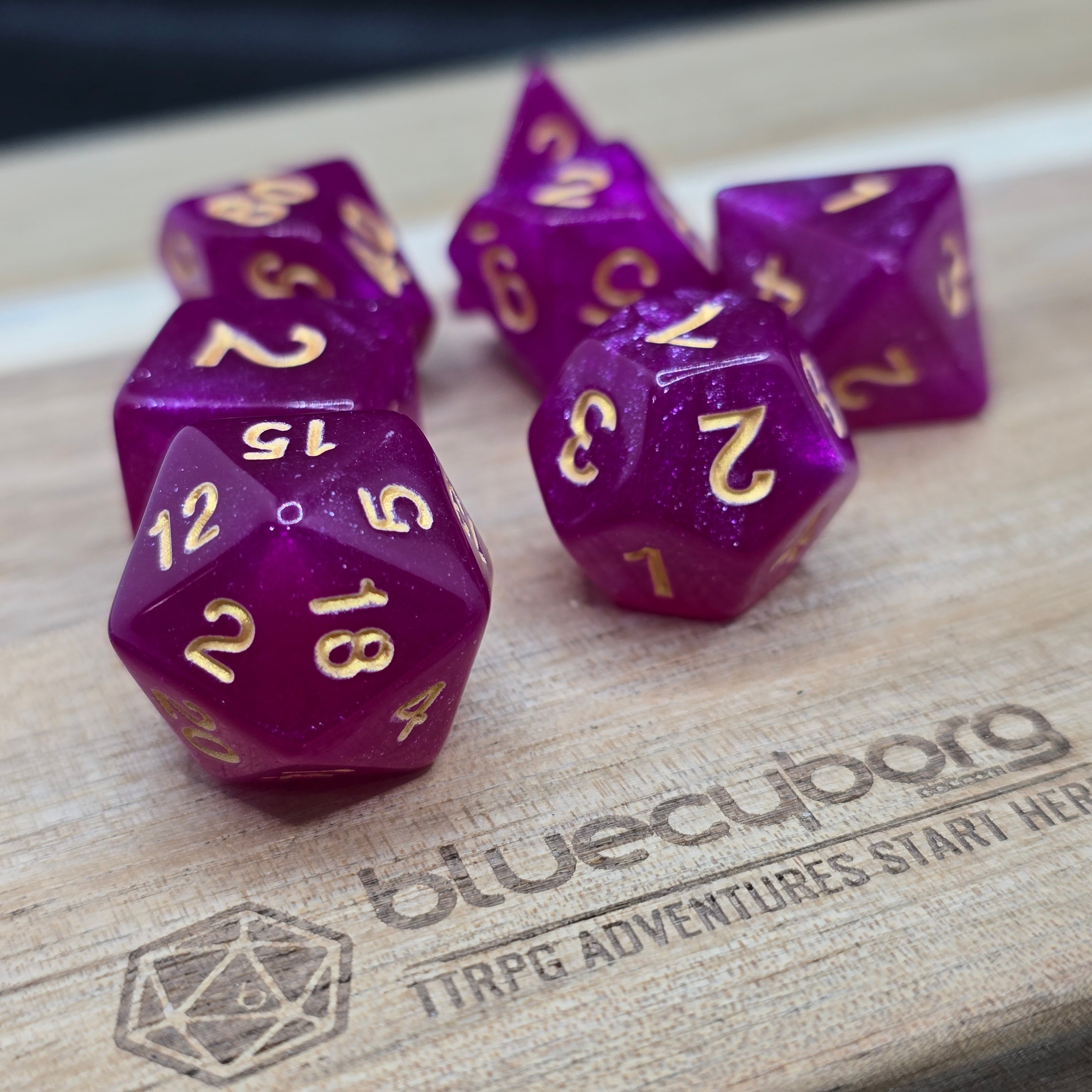 Pixie Grape - Shimmer - Acrylic Dice Set