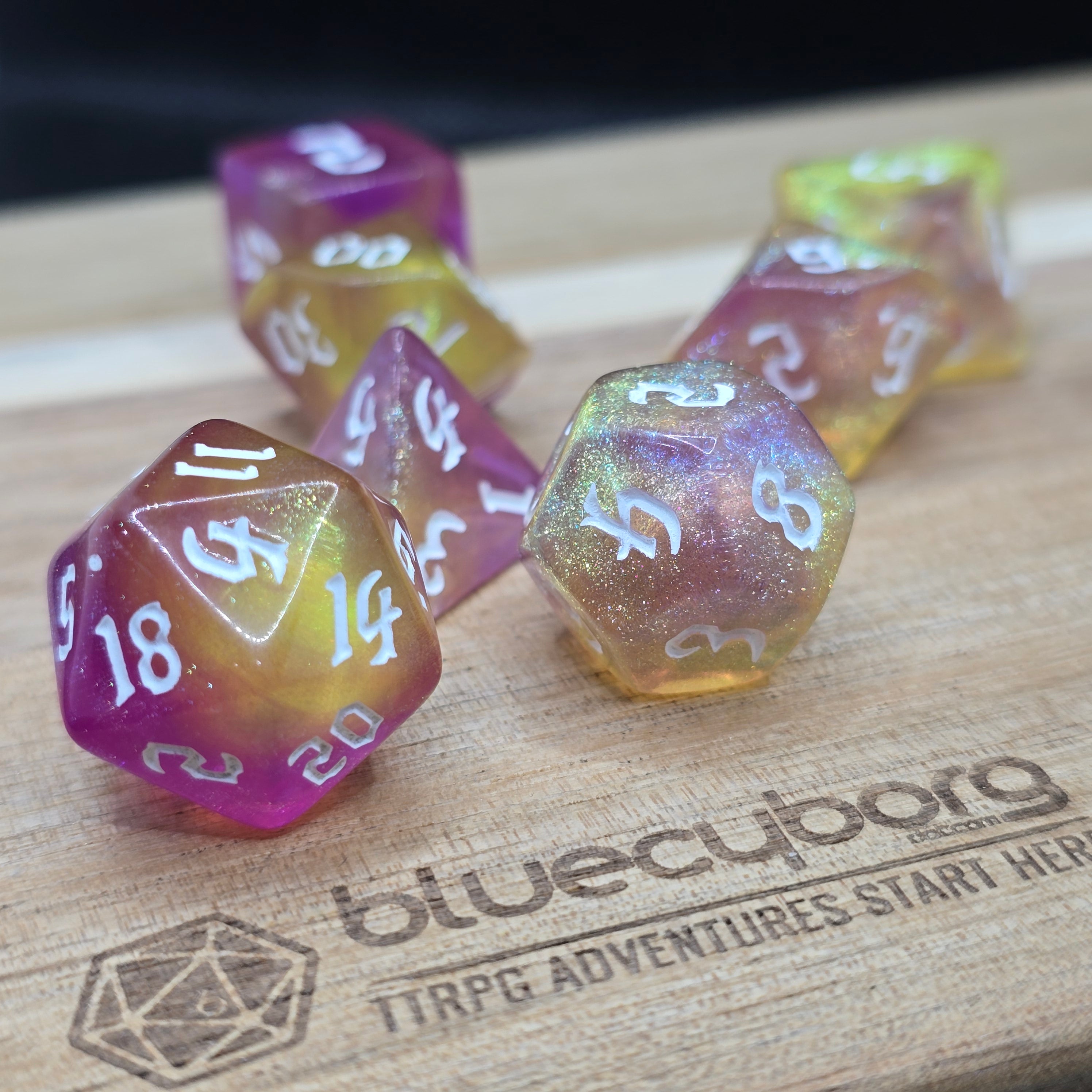 Golden Faith - Mythic Chaos - Acrylic Dice Set