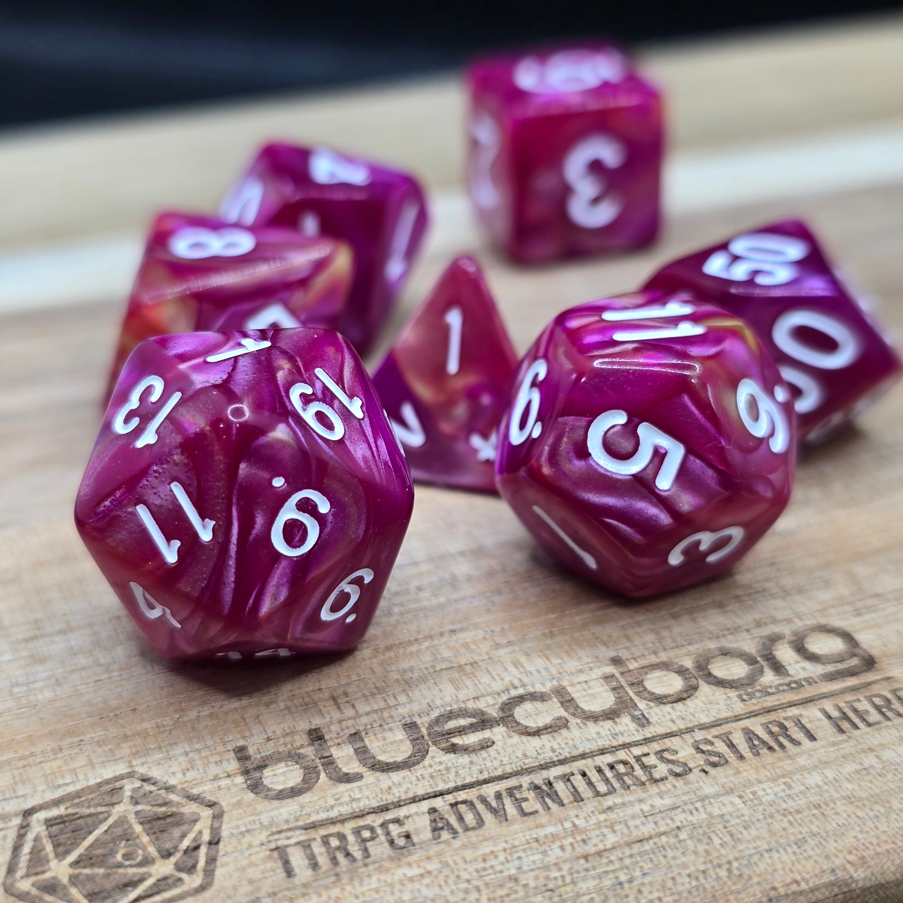 Peach Spark - Elemental - Acrylic Dice Set