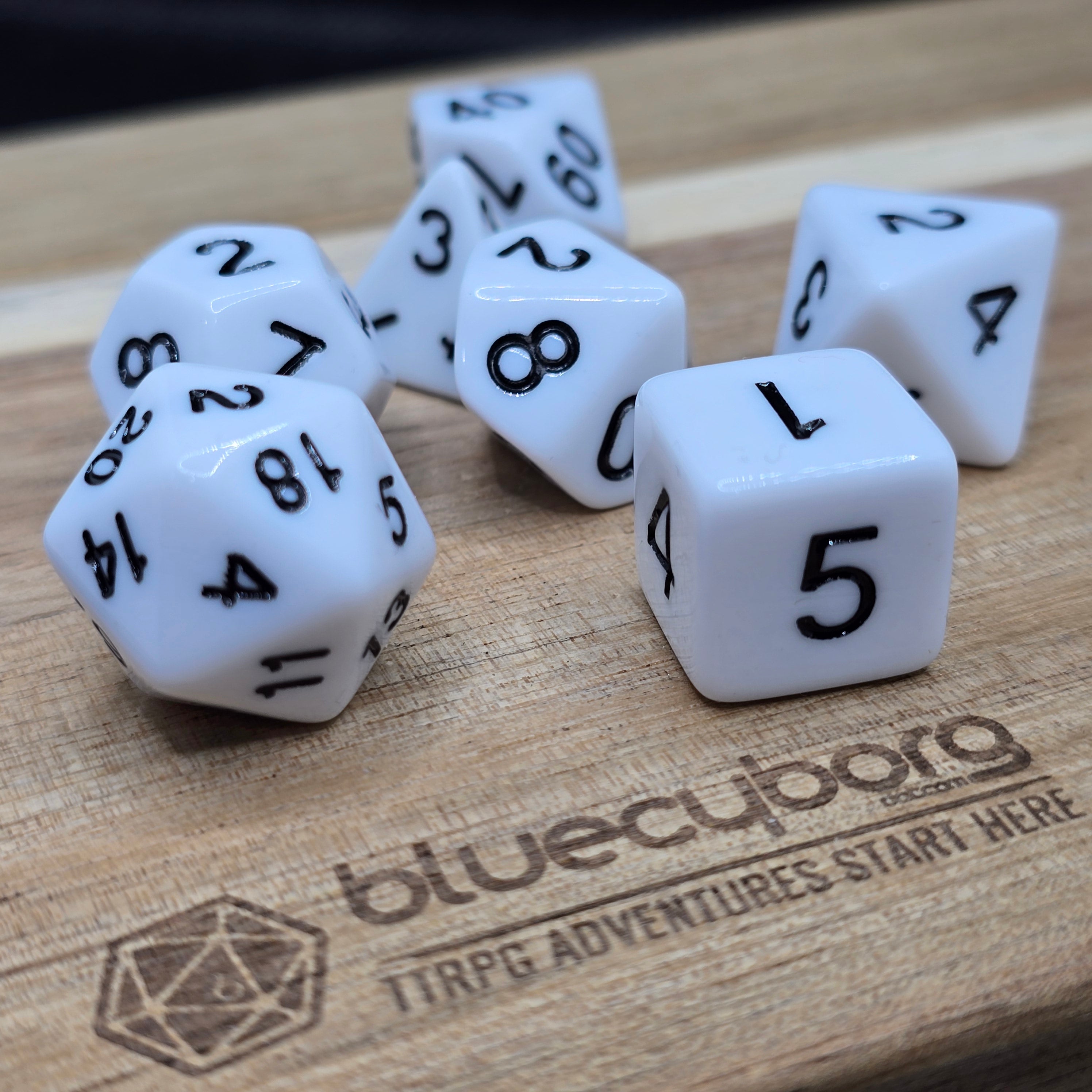 Blancveil - Opaque - Acrylic Dice Set