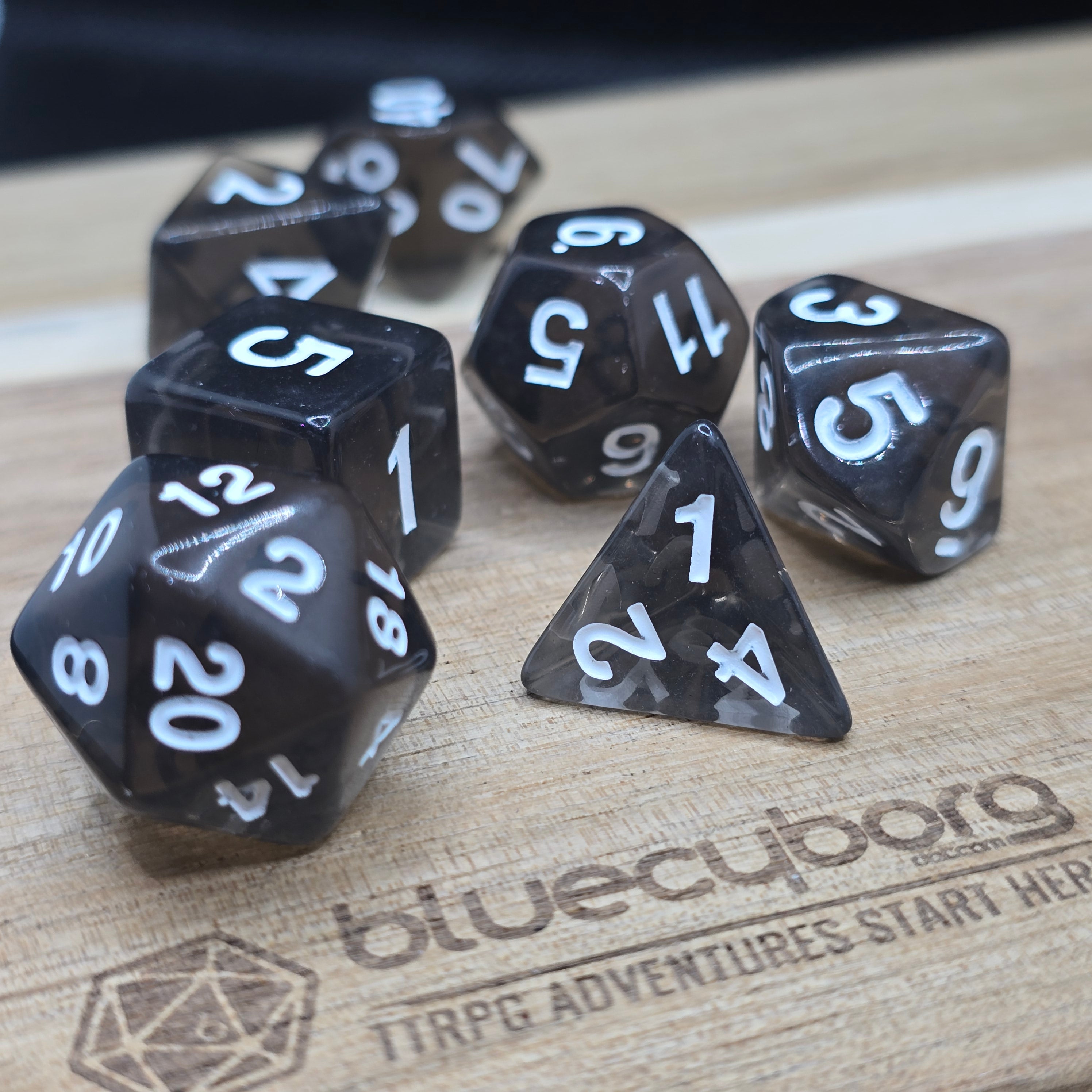 Smokey - Gem - Acrylic Dice Set