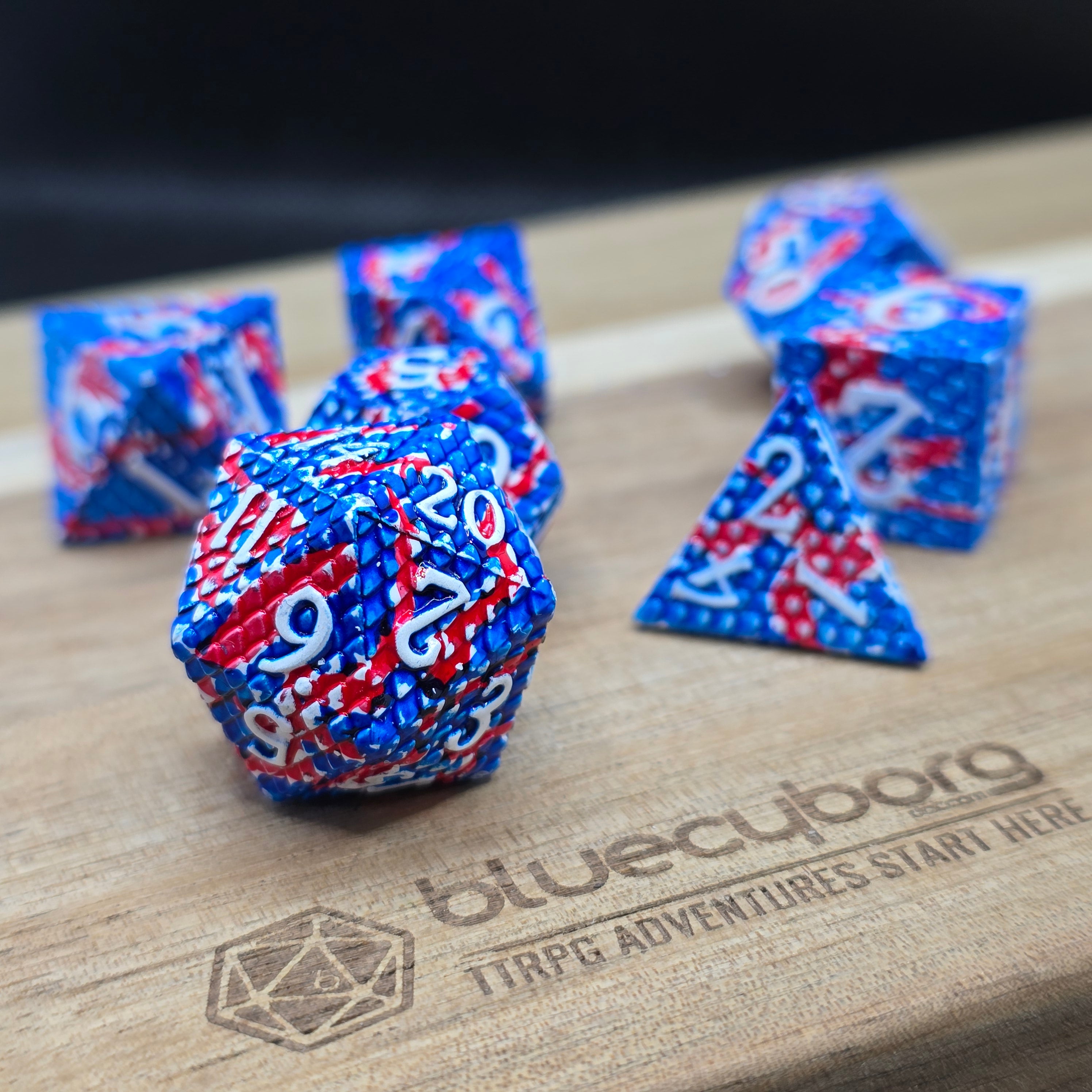 Primordial Dragonscale - Metal Dice Set