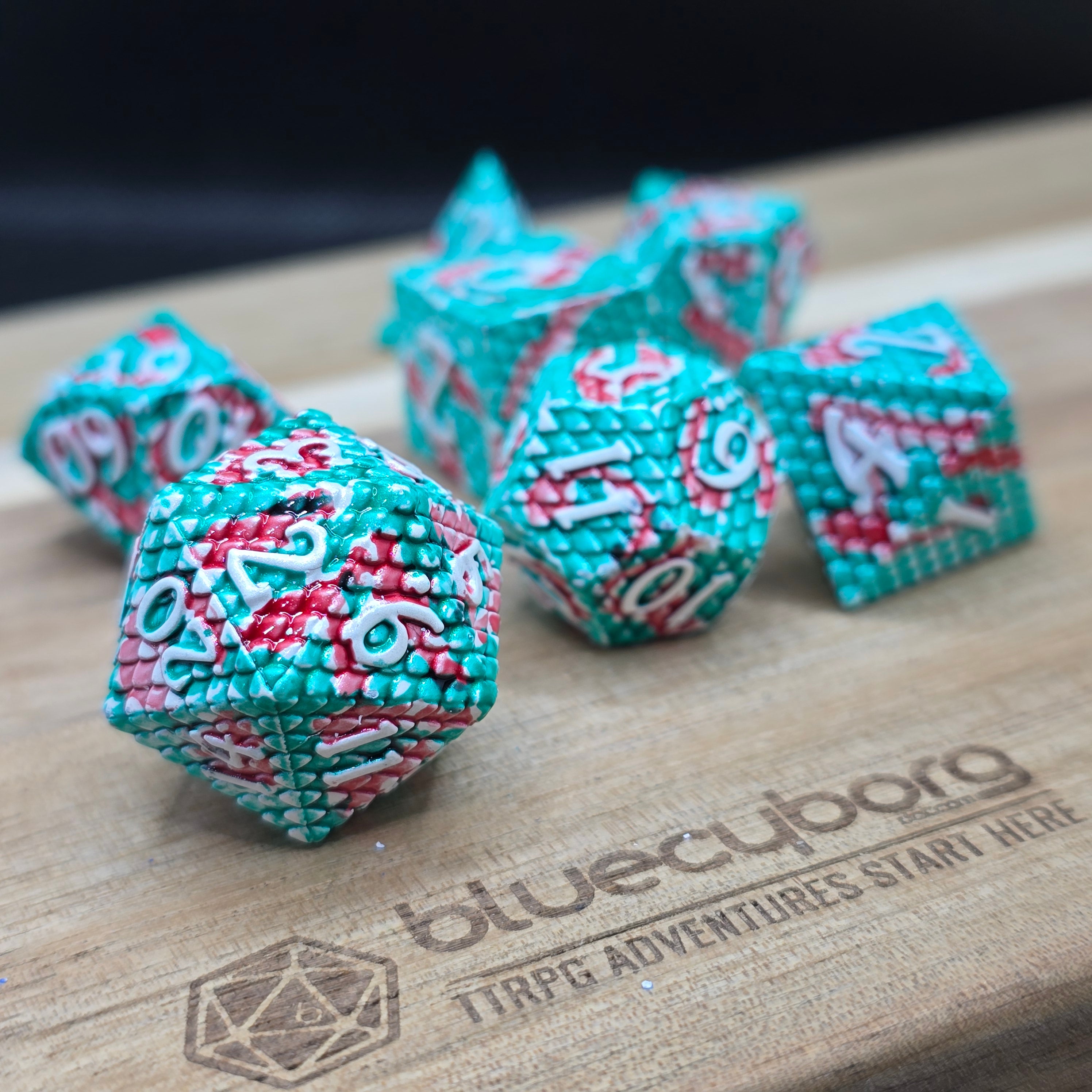 Afflicted Dragonscale - Metal Dice Set