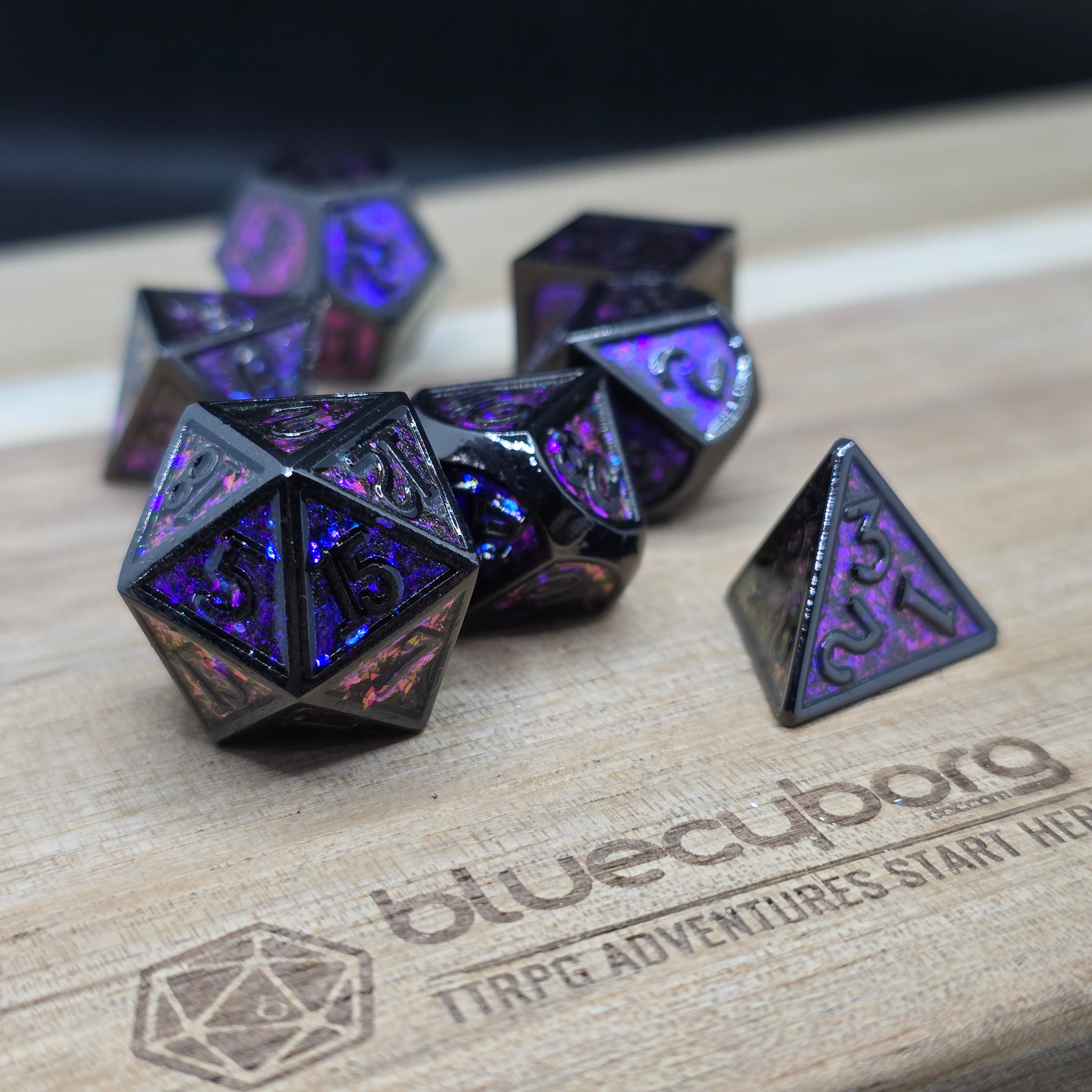 Netherite Bumpers - Metal Dice Set