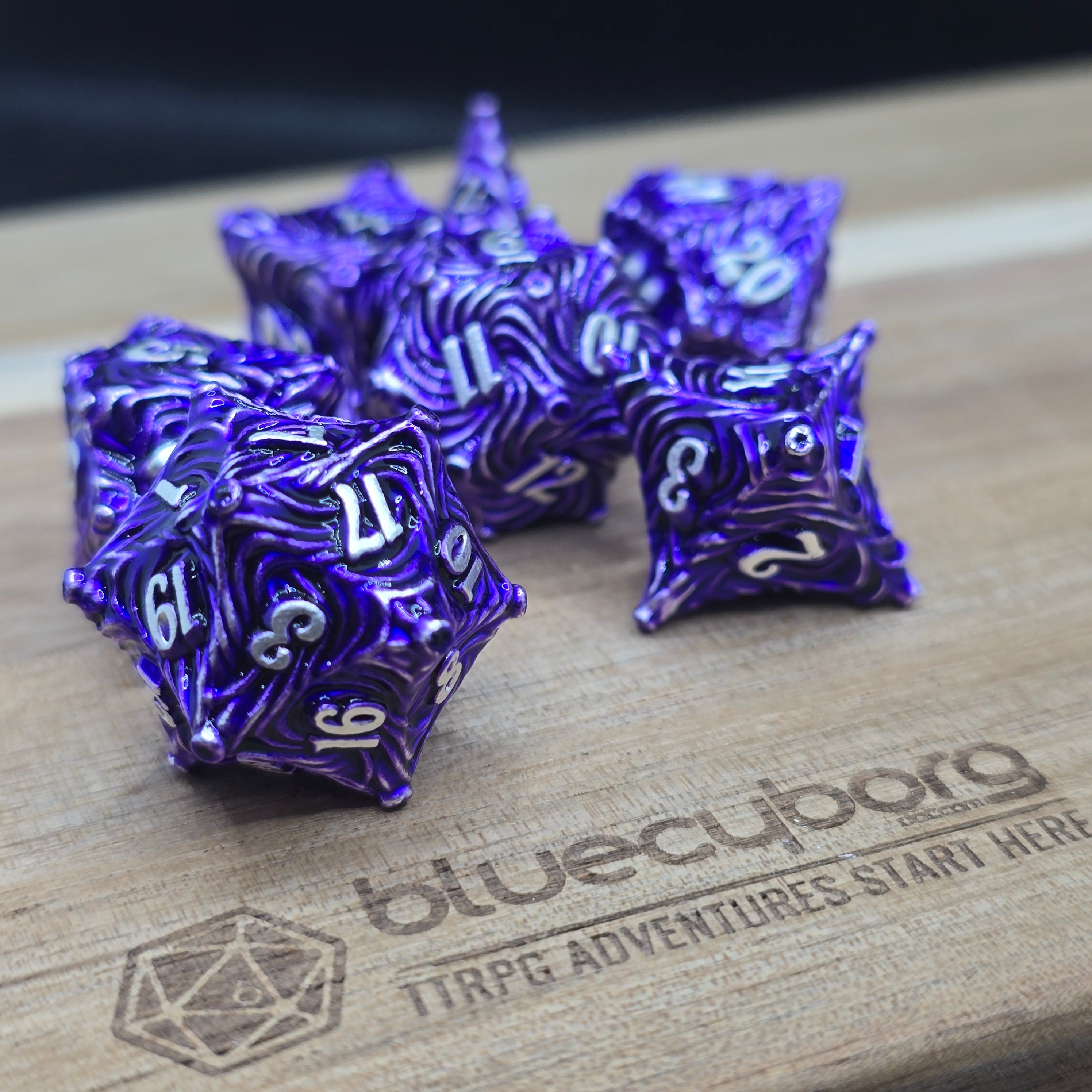 Vortex Portal - Purple - Metal Dice Set