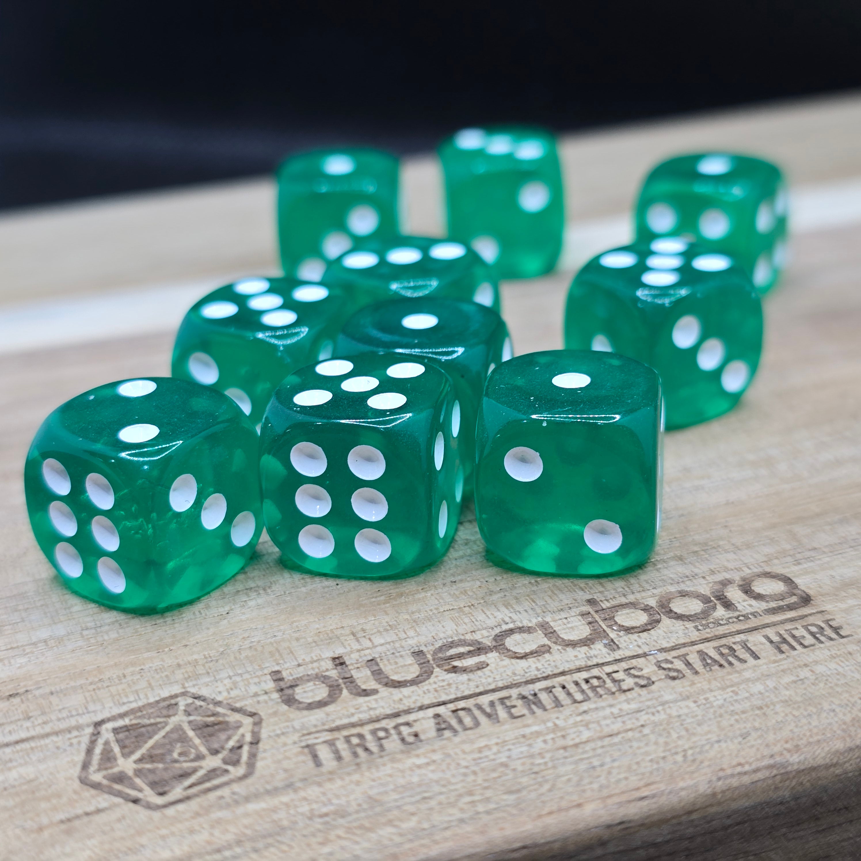 Verdanglass - Acrylic D6 Dice Set