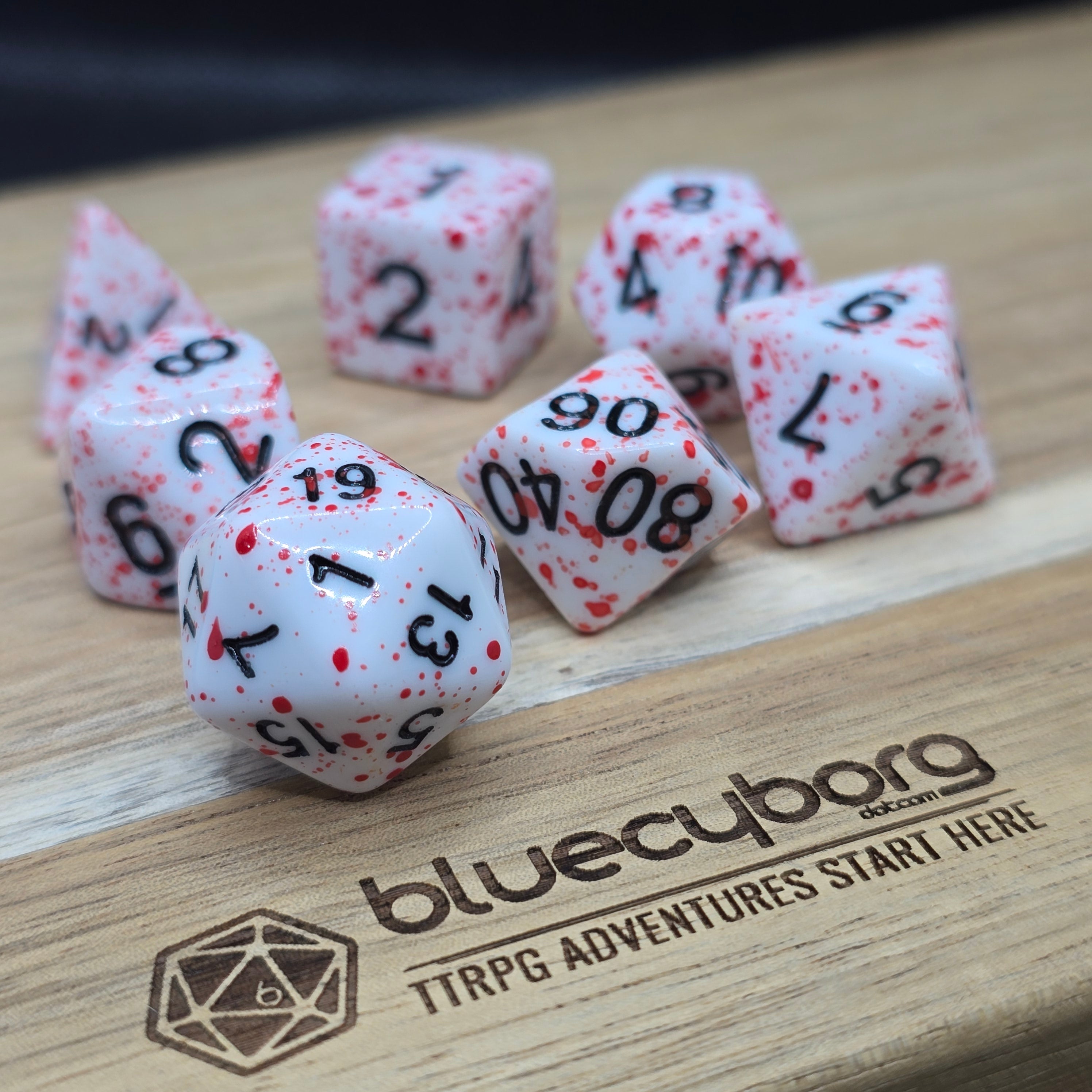 Bloodsplatter - Acrylic Dice Set