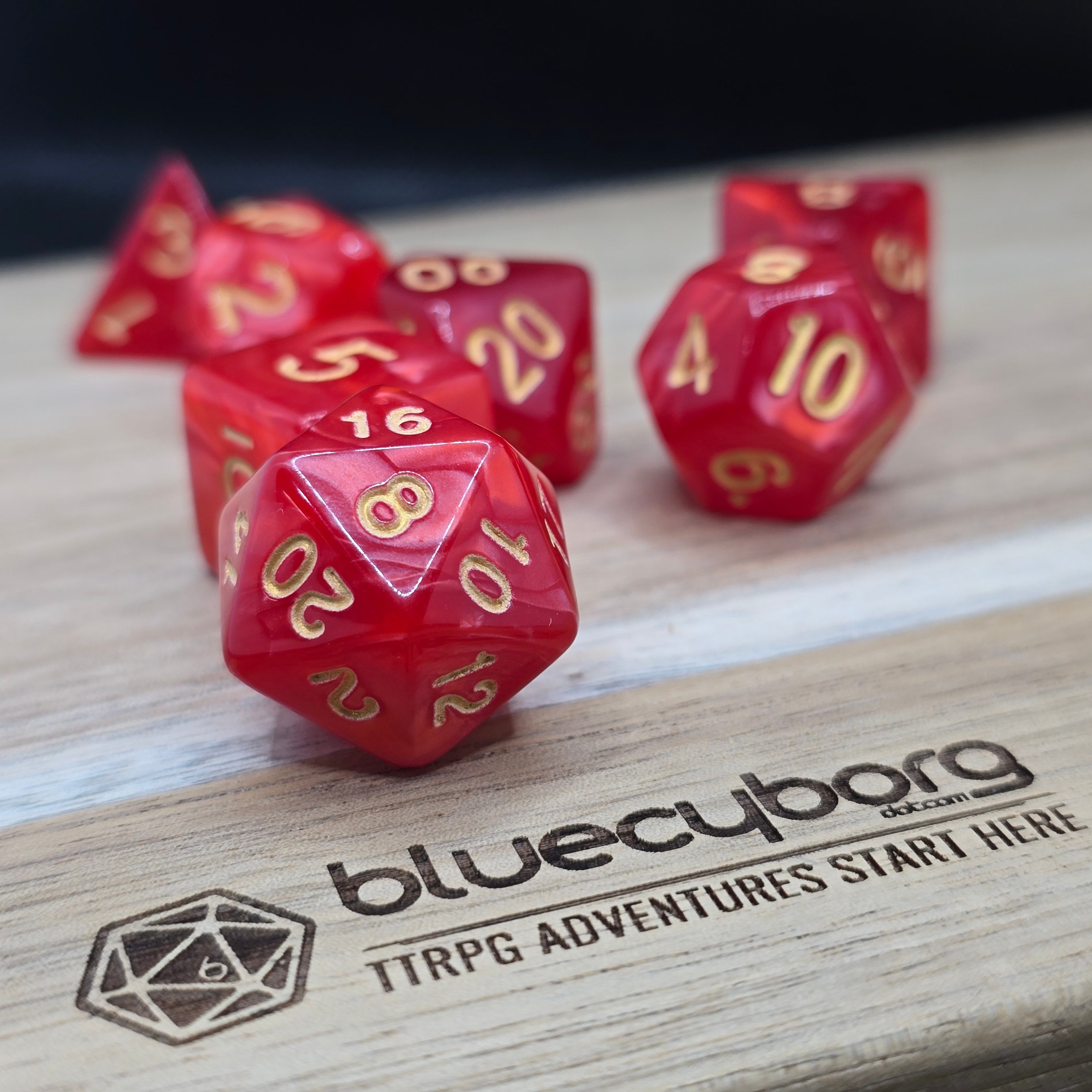 Crimson Pact - Pearlescent - Acrylic Dice Set