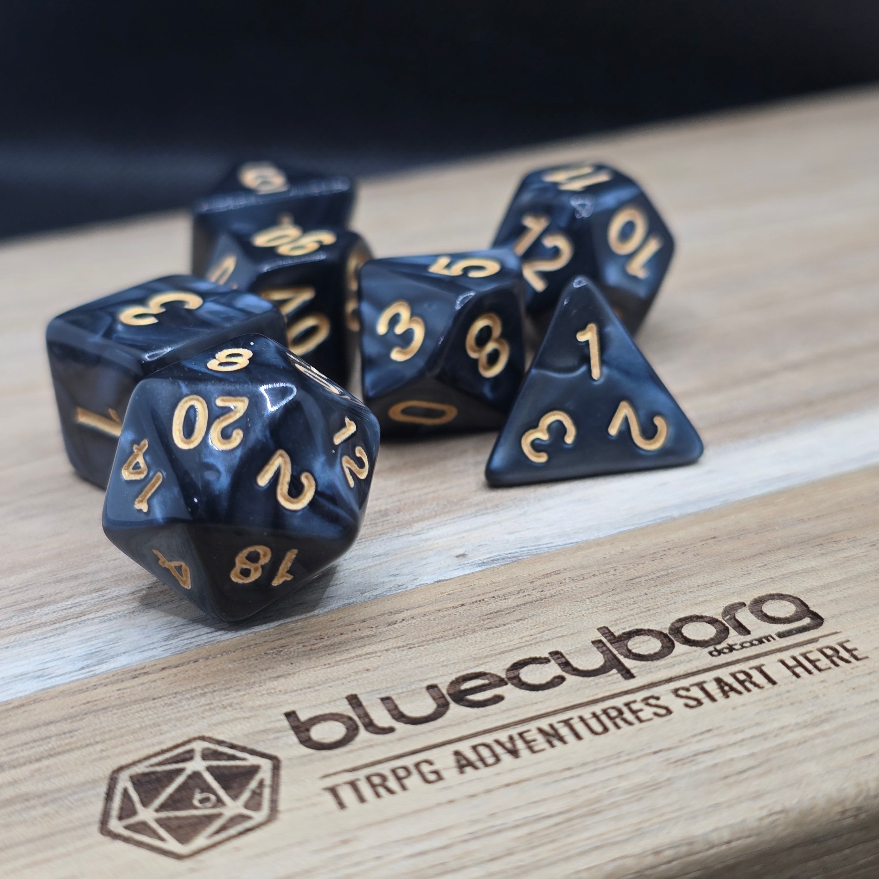 Obsidian Oath - Pearlescent - Acrylic Dice Set