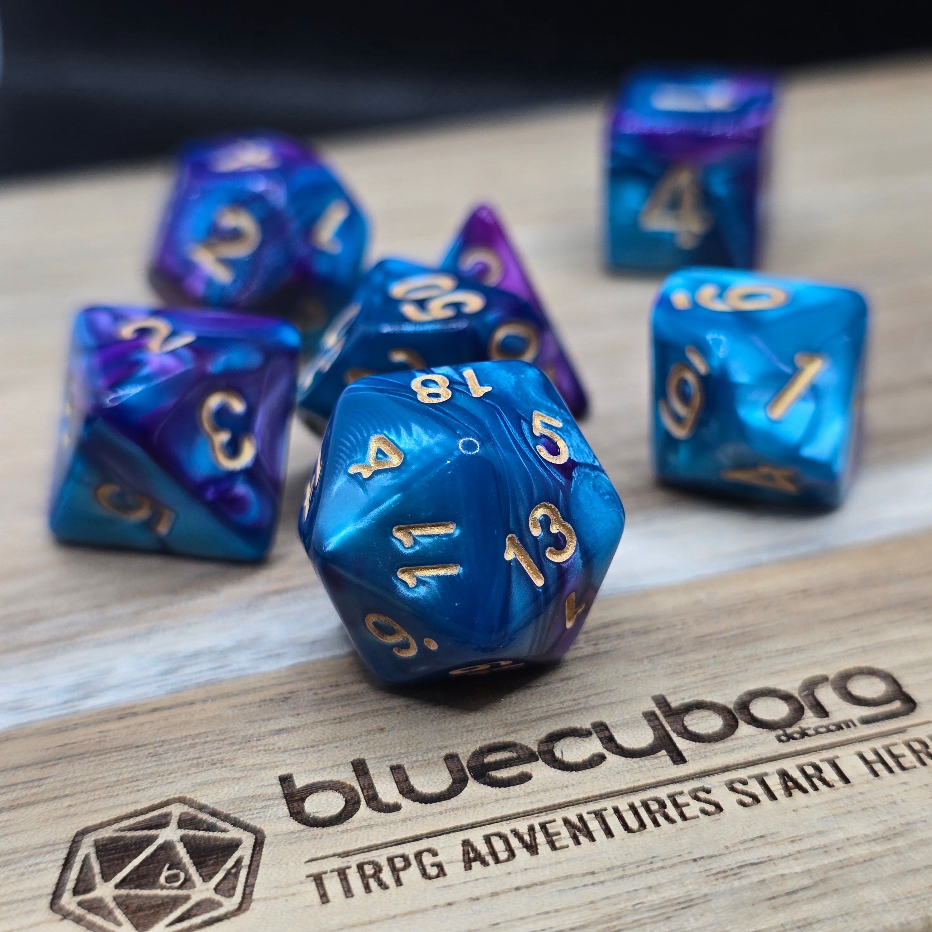 Aethermist Veil - Elemental - Acrylic Dice Set