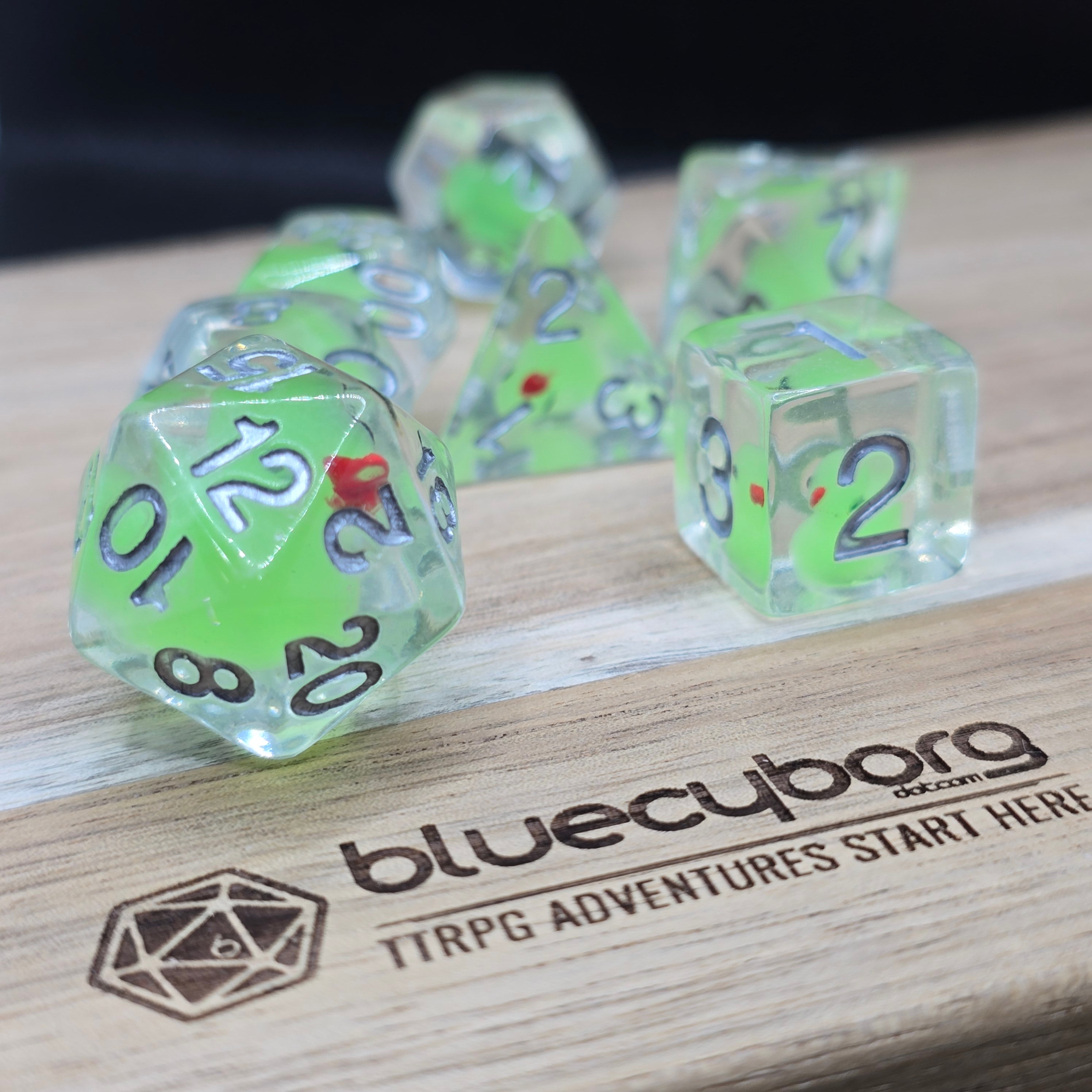 Quackmist Marshlings - Duck Themed - Soft Edge - Resin Dice Set