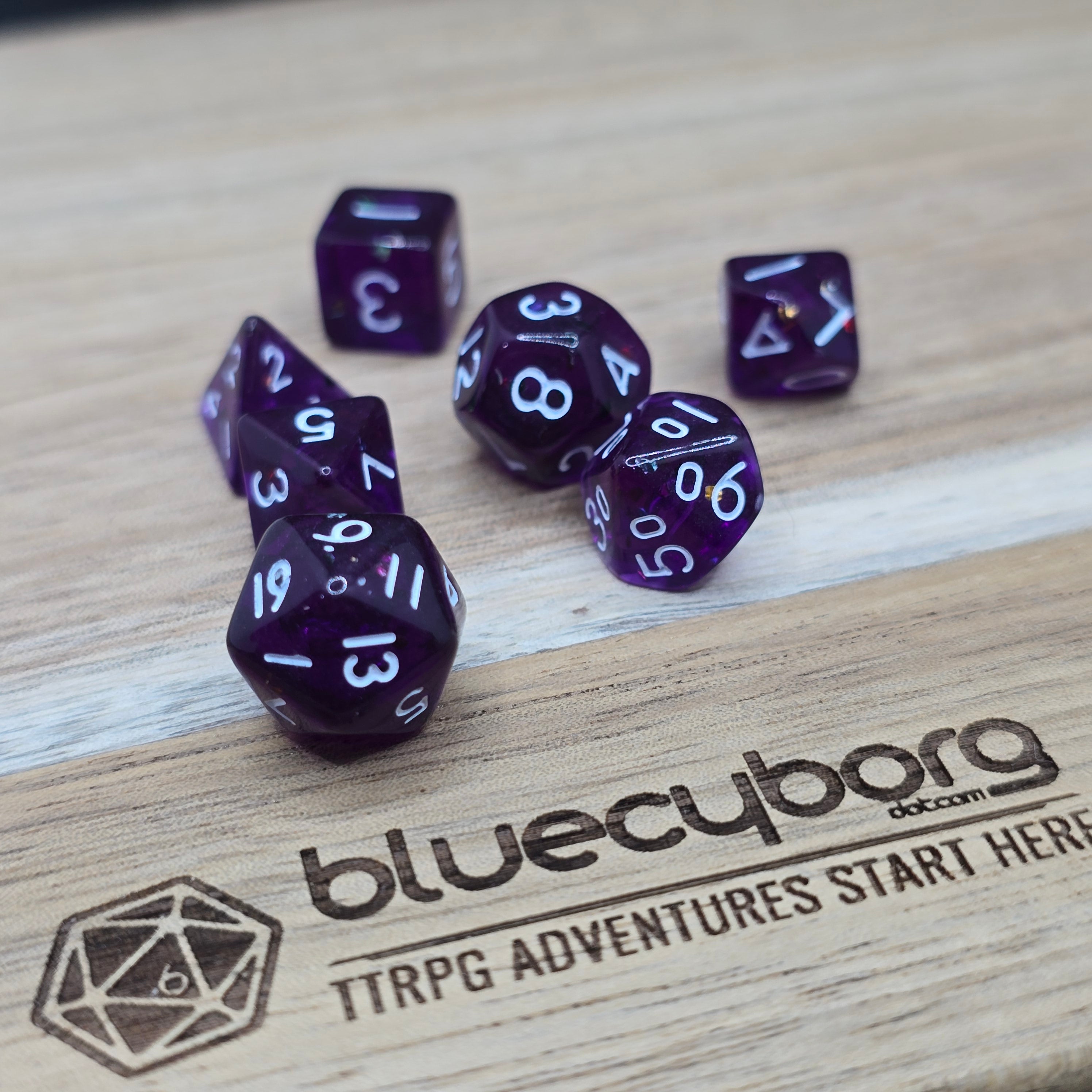 Amethyst Sparksprites - Gem Glitter - Mini Dice Set