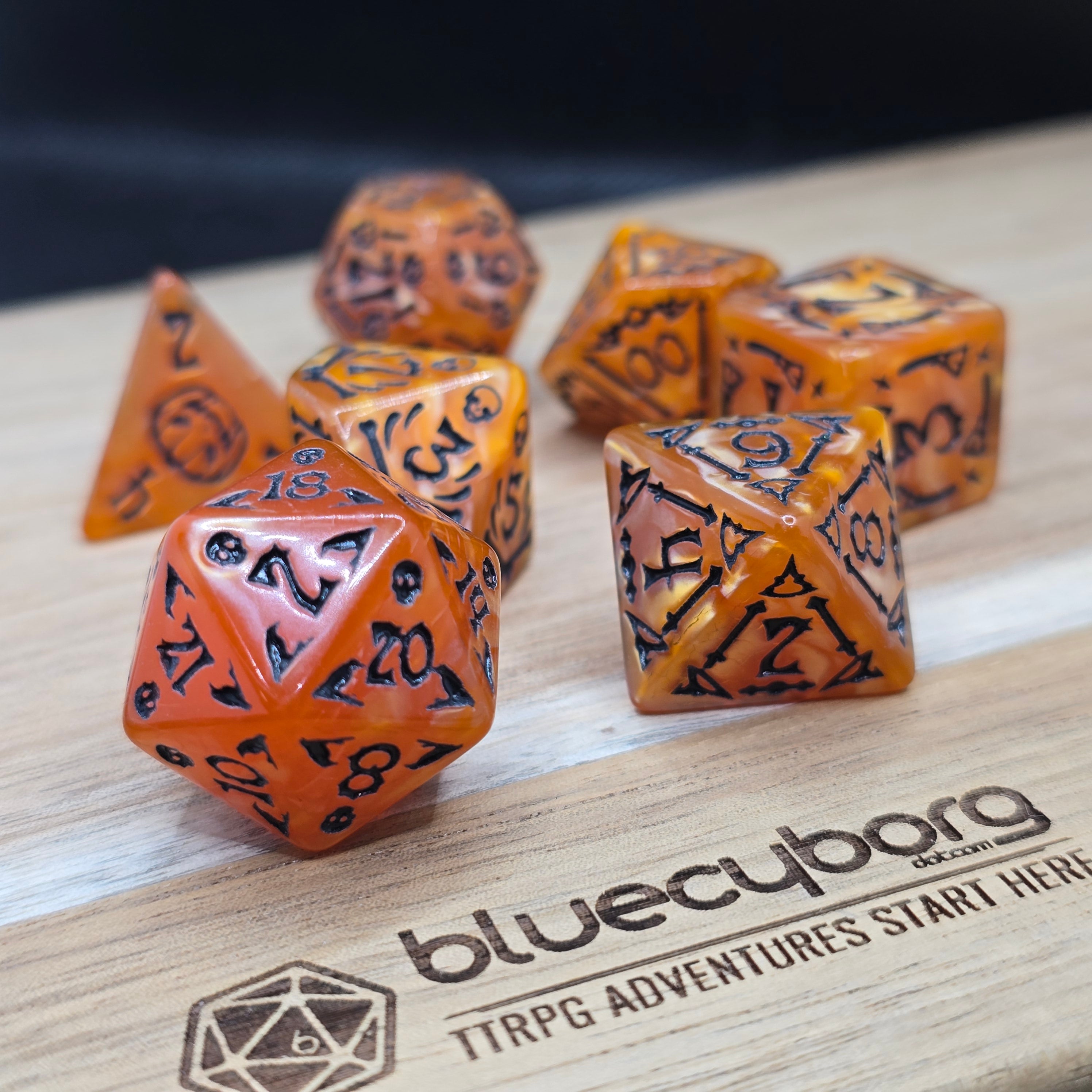 Molten Mourning - Ghastly Aurora - Acrylic Dice Set