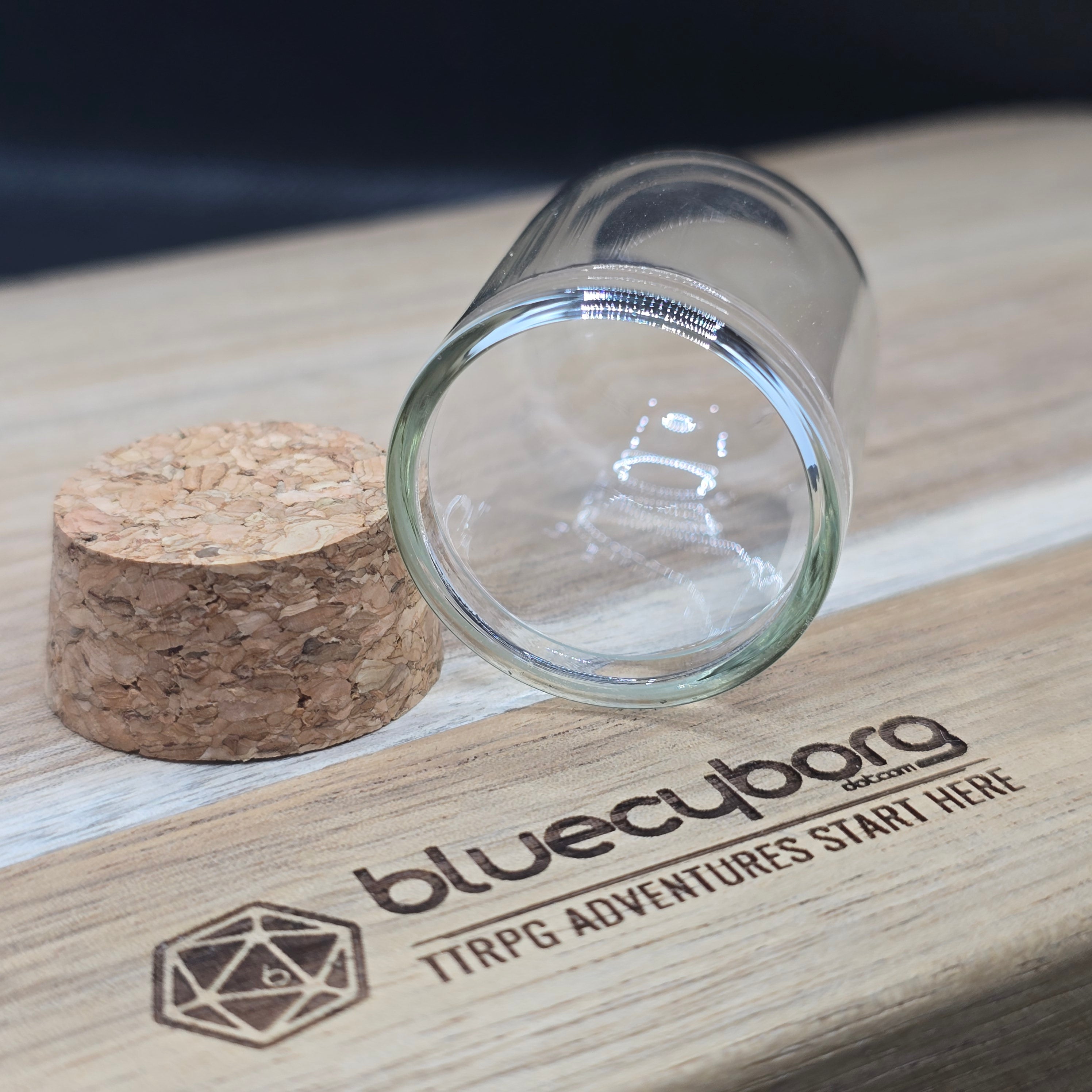 Glass Tube With Cork - Ideal for Displaying Mini Dice