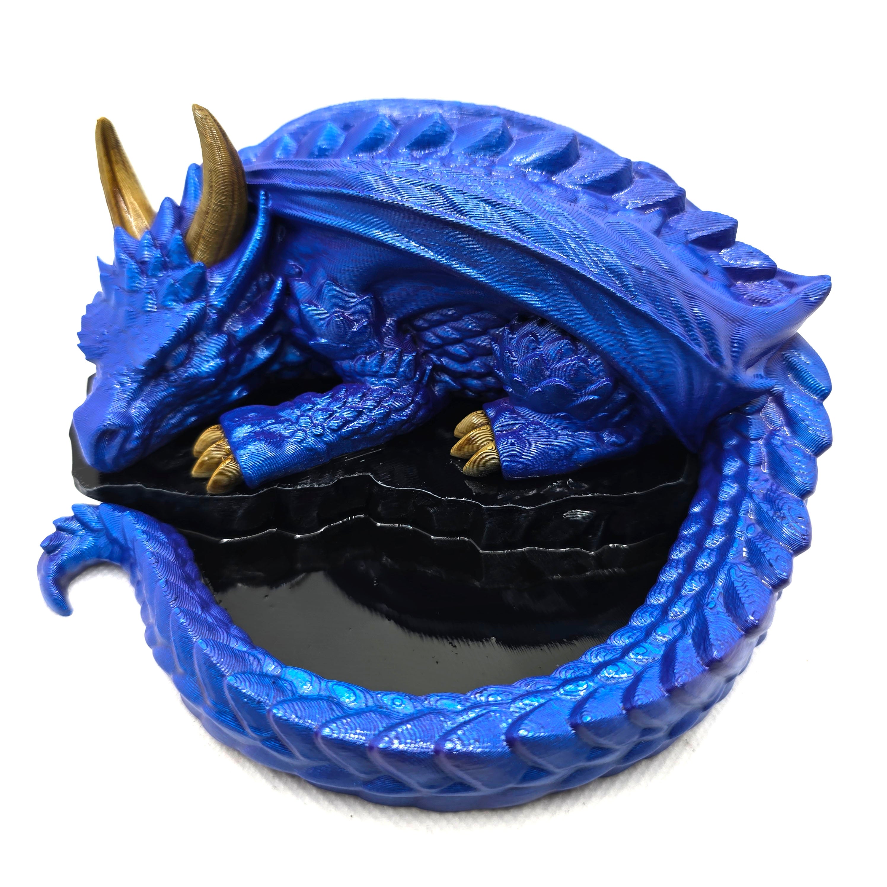 Nap Twenty Dice Holder - Hand Painted Dice Guardian - Royal Underglow