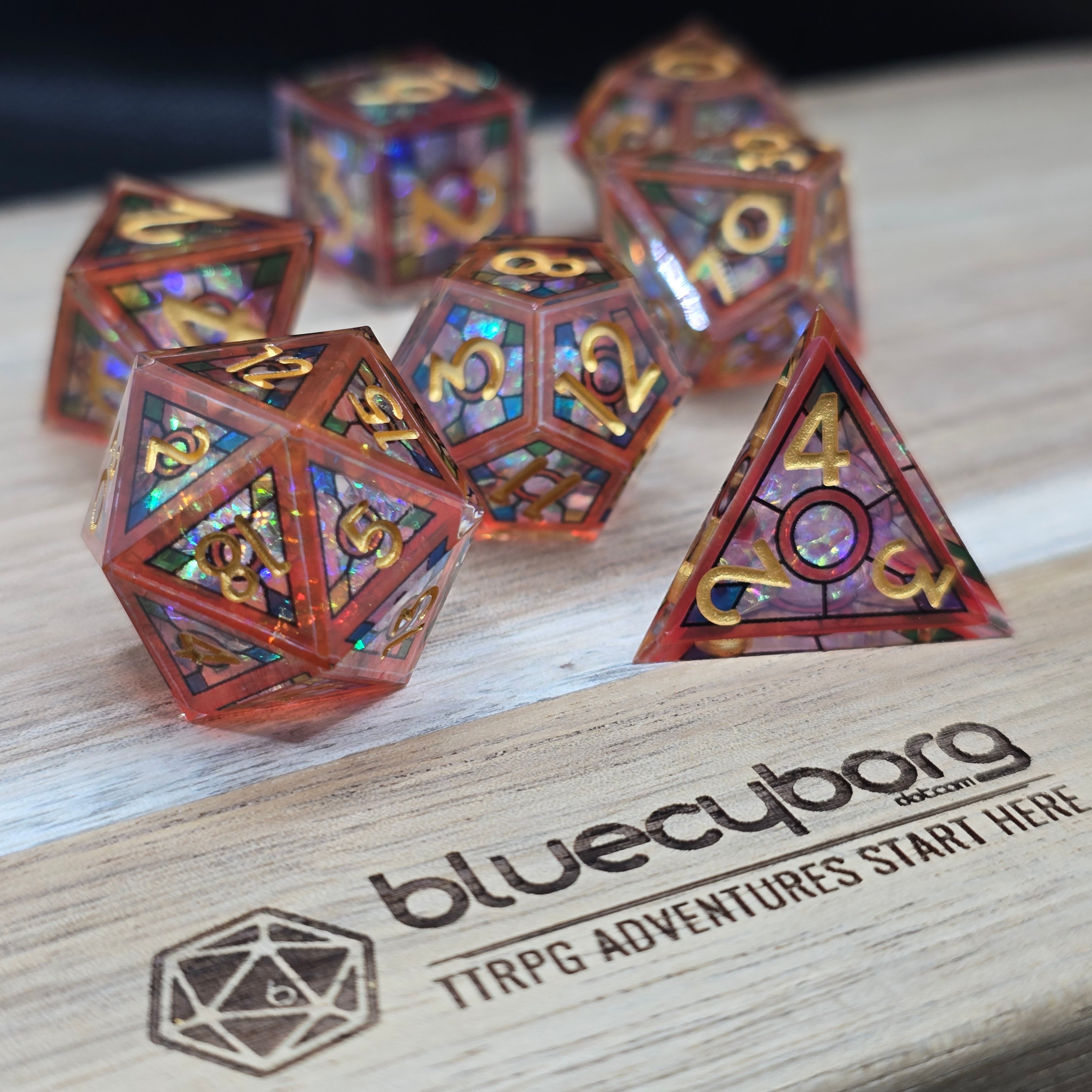 Blood Shards - Shell Resin Dice Set
