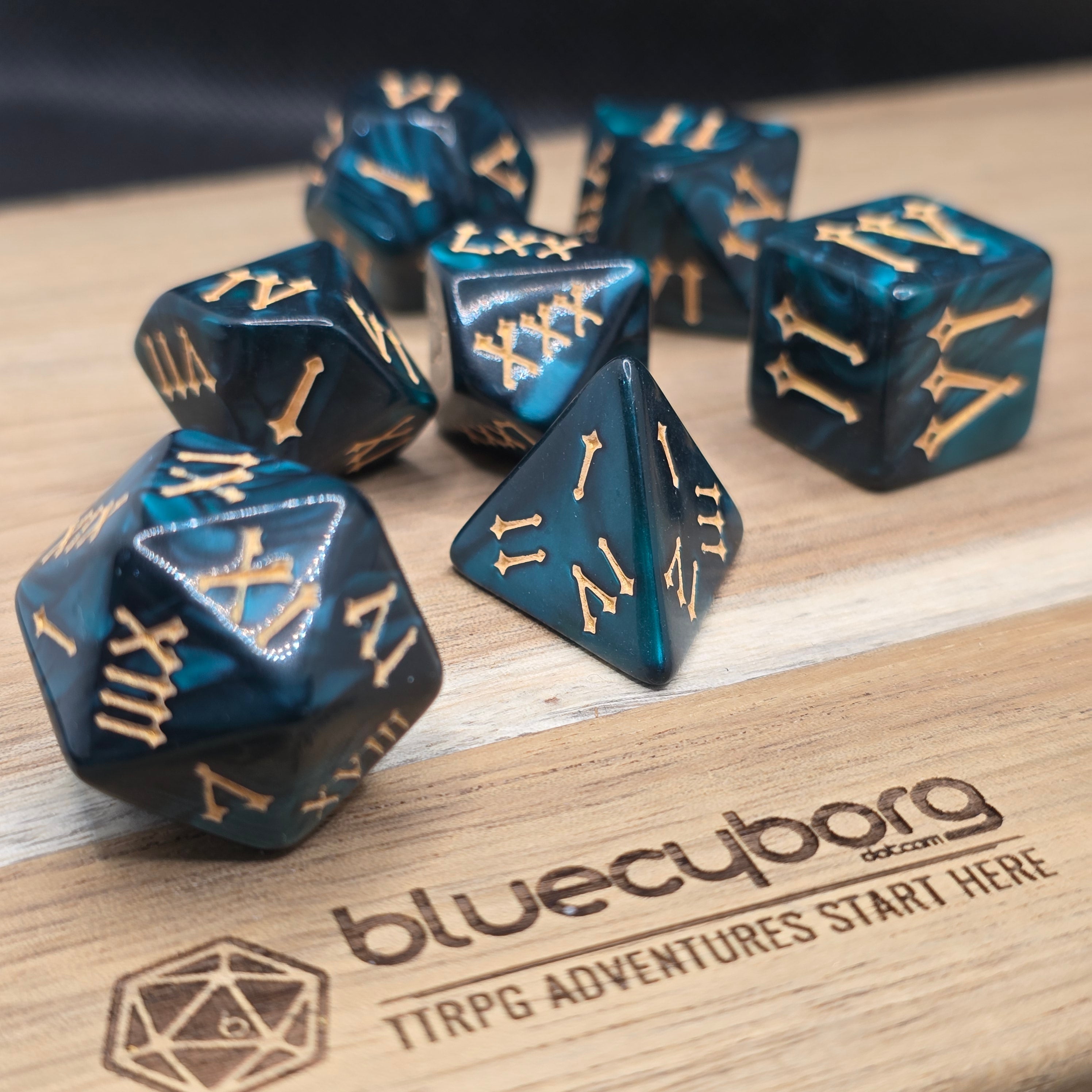Imperium Noctis - Roman Numeral - Acrylic Dice Set