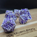 Enchanted Leaf Purple - Hollow - Metal Dice Set