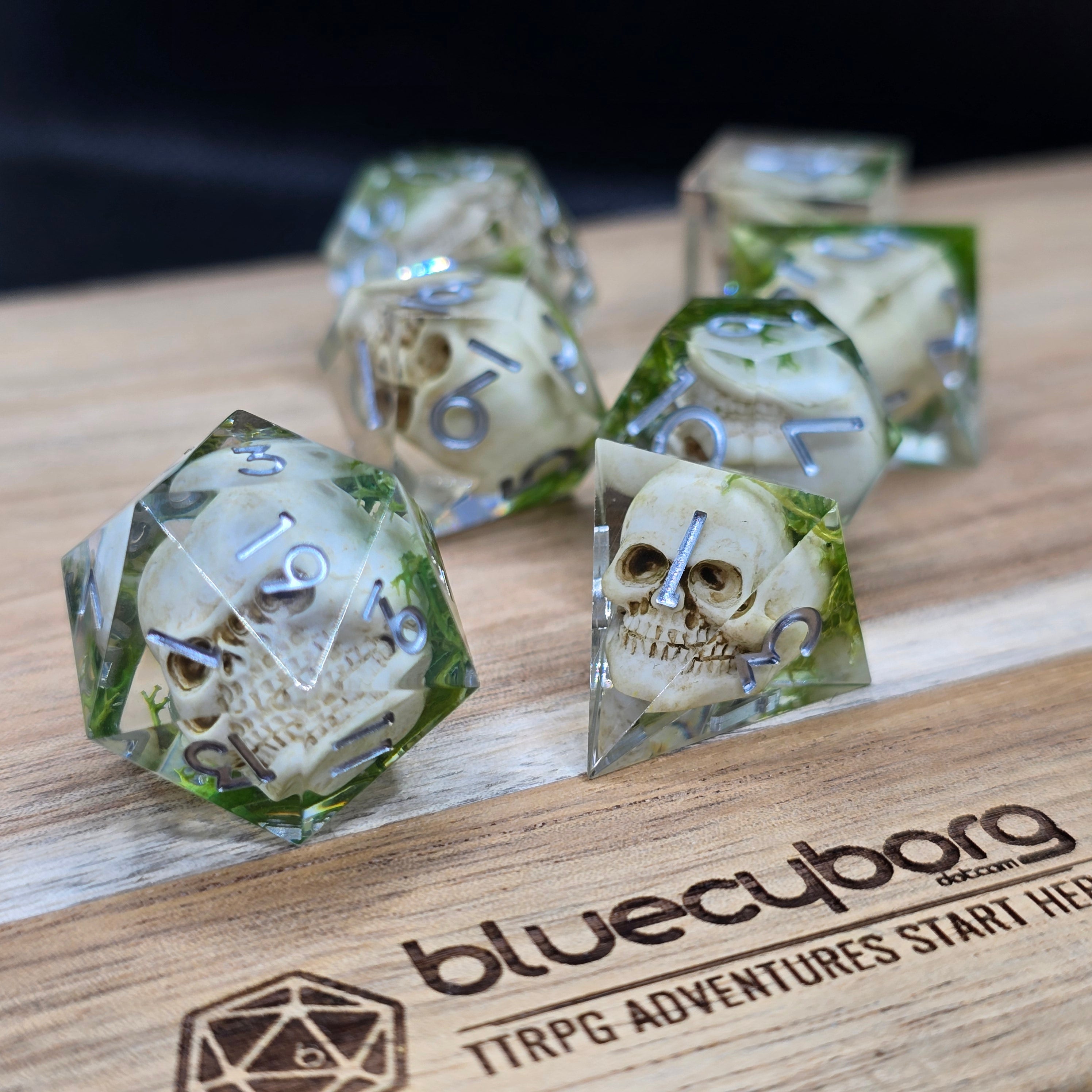 Yorick’s Whisper - Skull Themed - Resin Dice Set