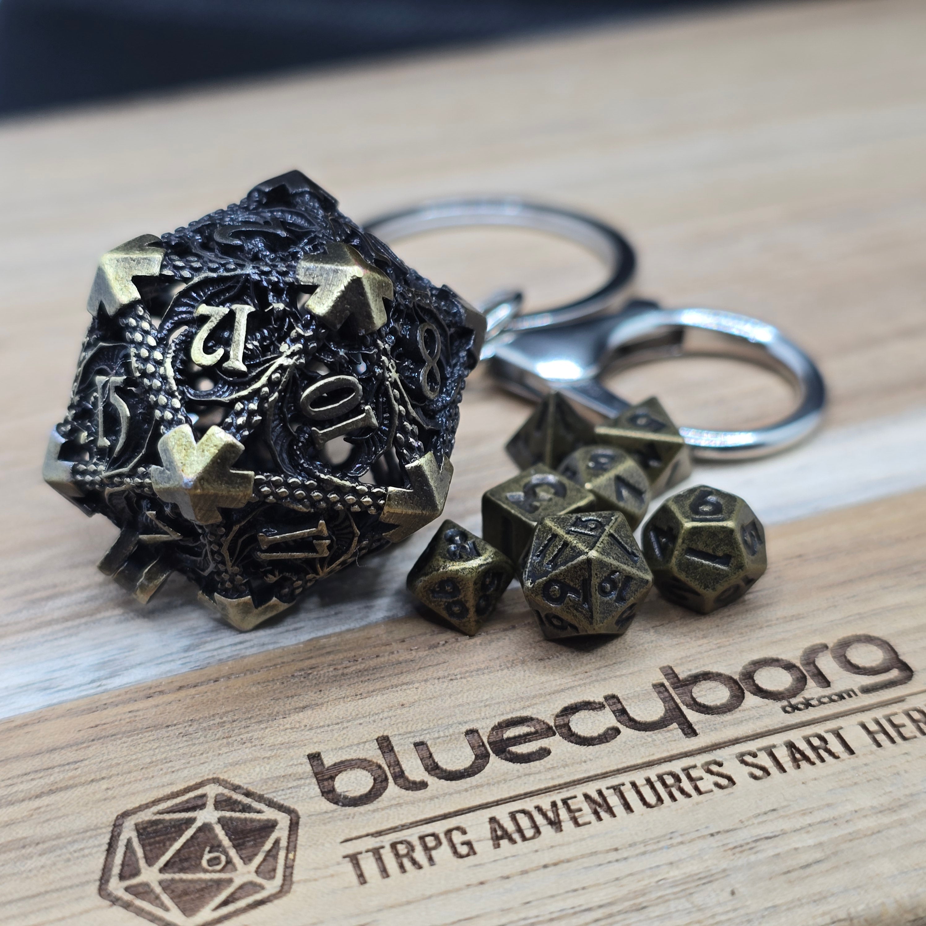 Dragon D20 - Runes of Dominion - Mini Metal Dice Set With Keyring Case