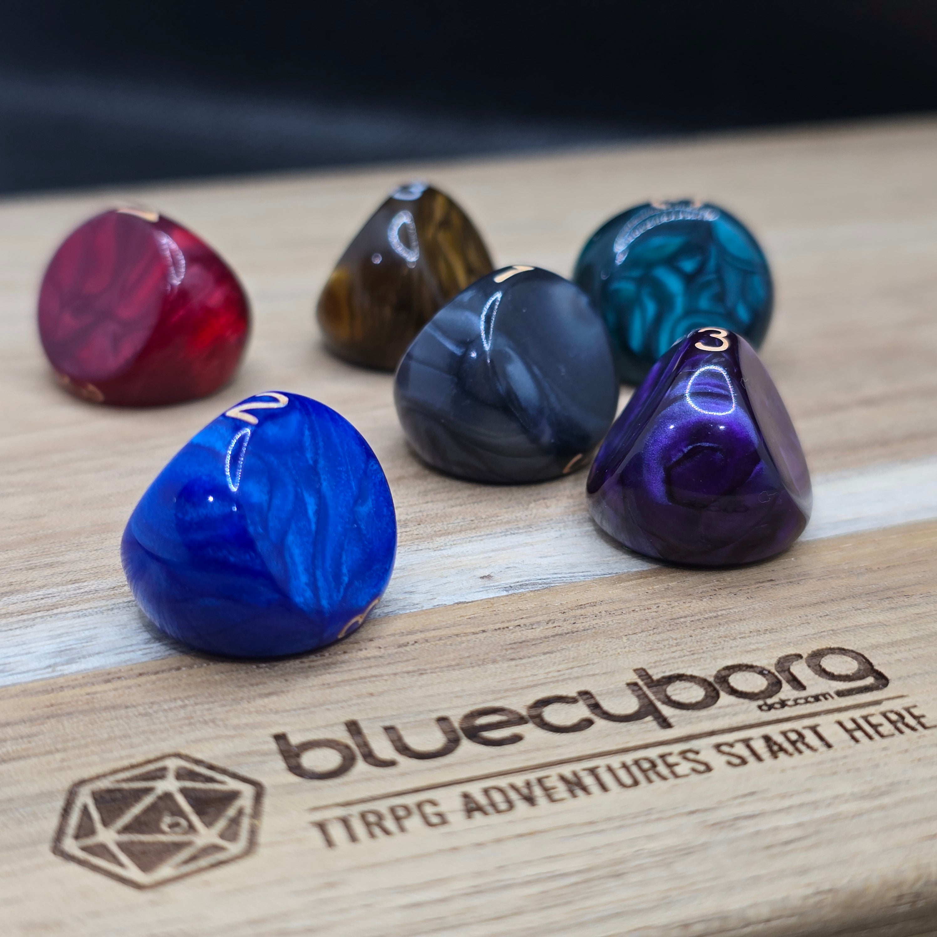 Trickster’s Prism - Acrylic D3 Dice Set