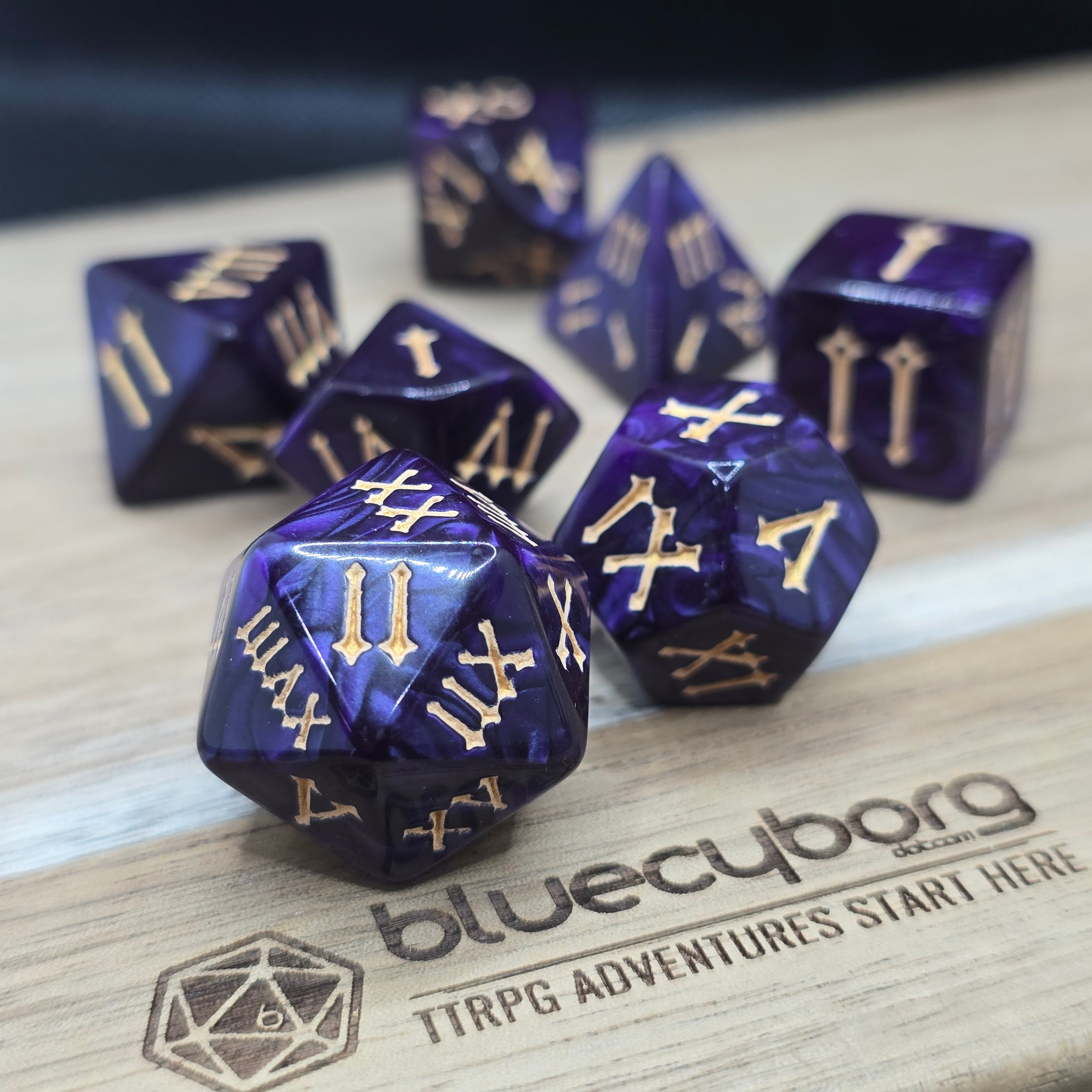 Prophecy of Palatine - Roman Numeral - Acrylic Dice Set