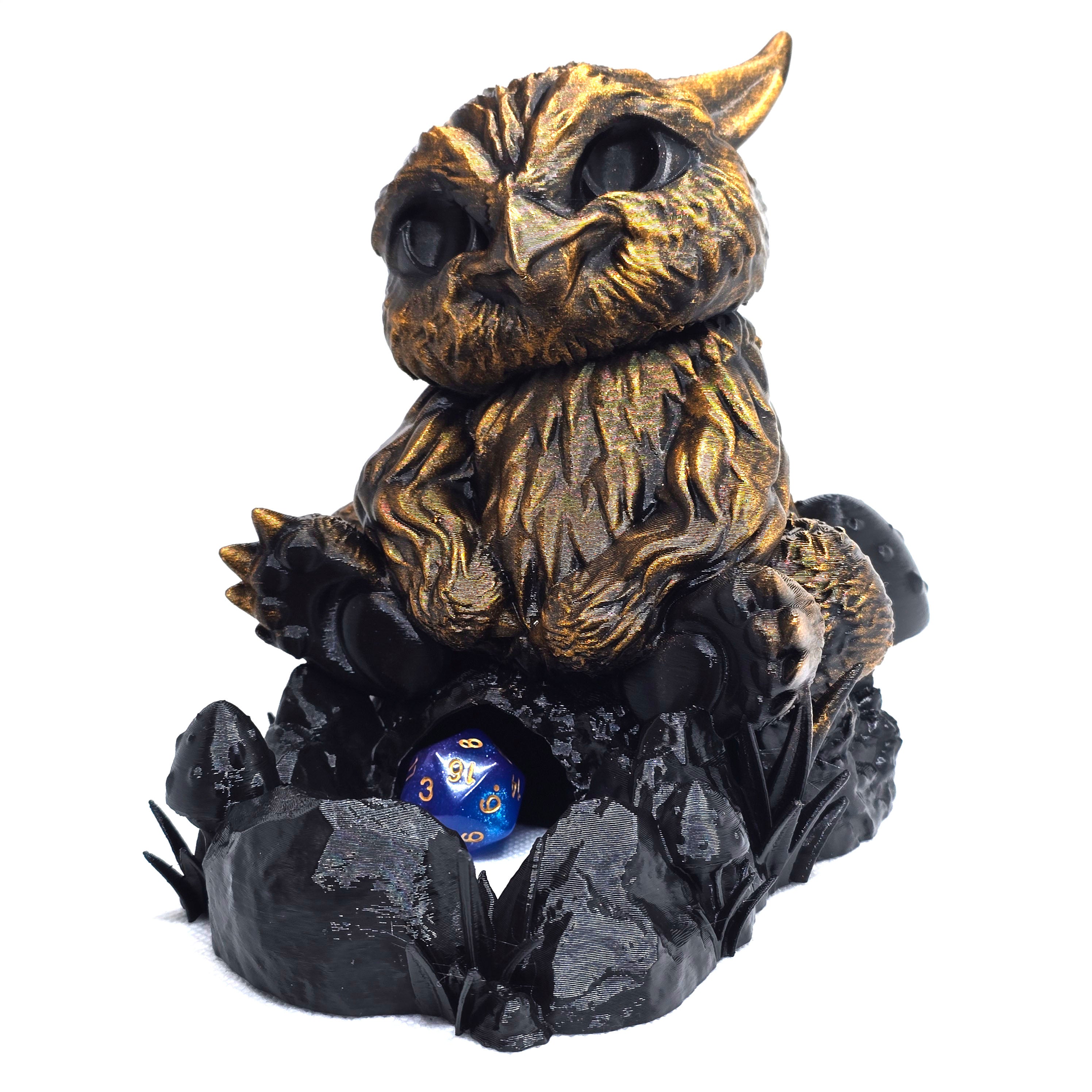 Baby Owlbear Dice Tower
