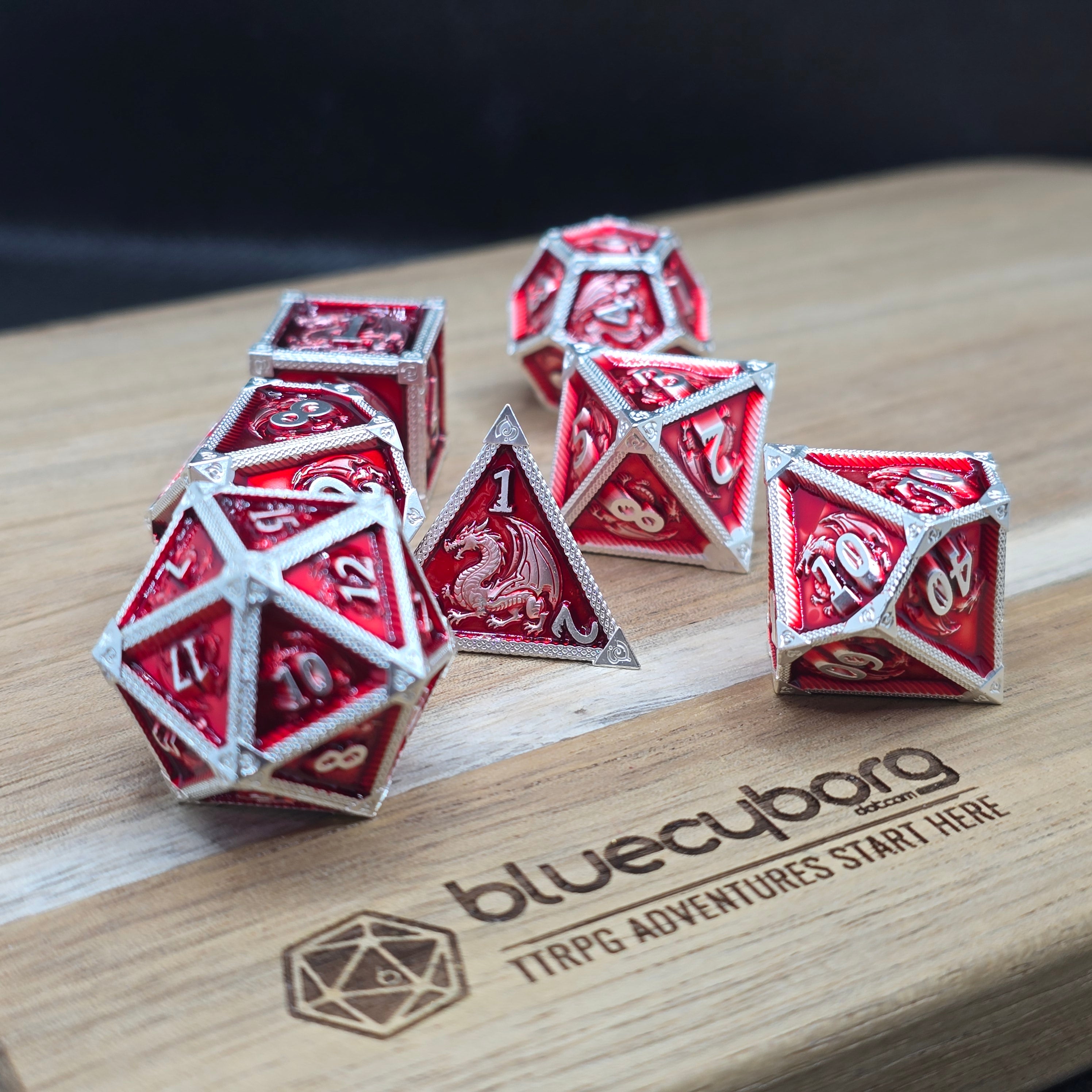 Deepcore Dragon - Red - Metal Dice Set