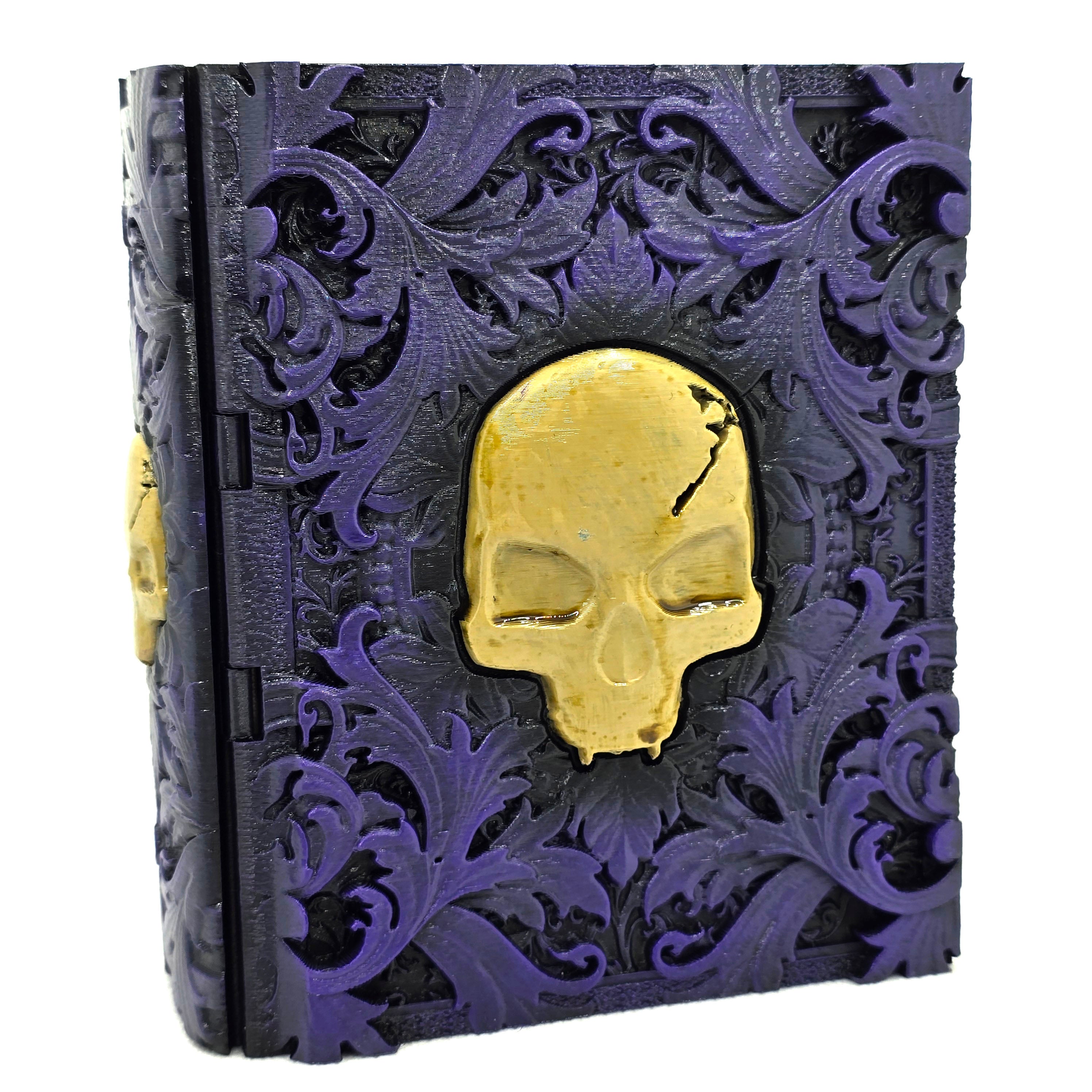 Reforged Death Magic Tome - Hand Painted Dice Tower / Storage