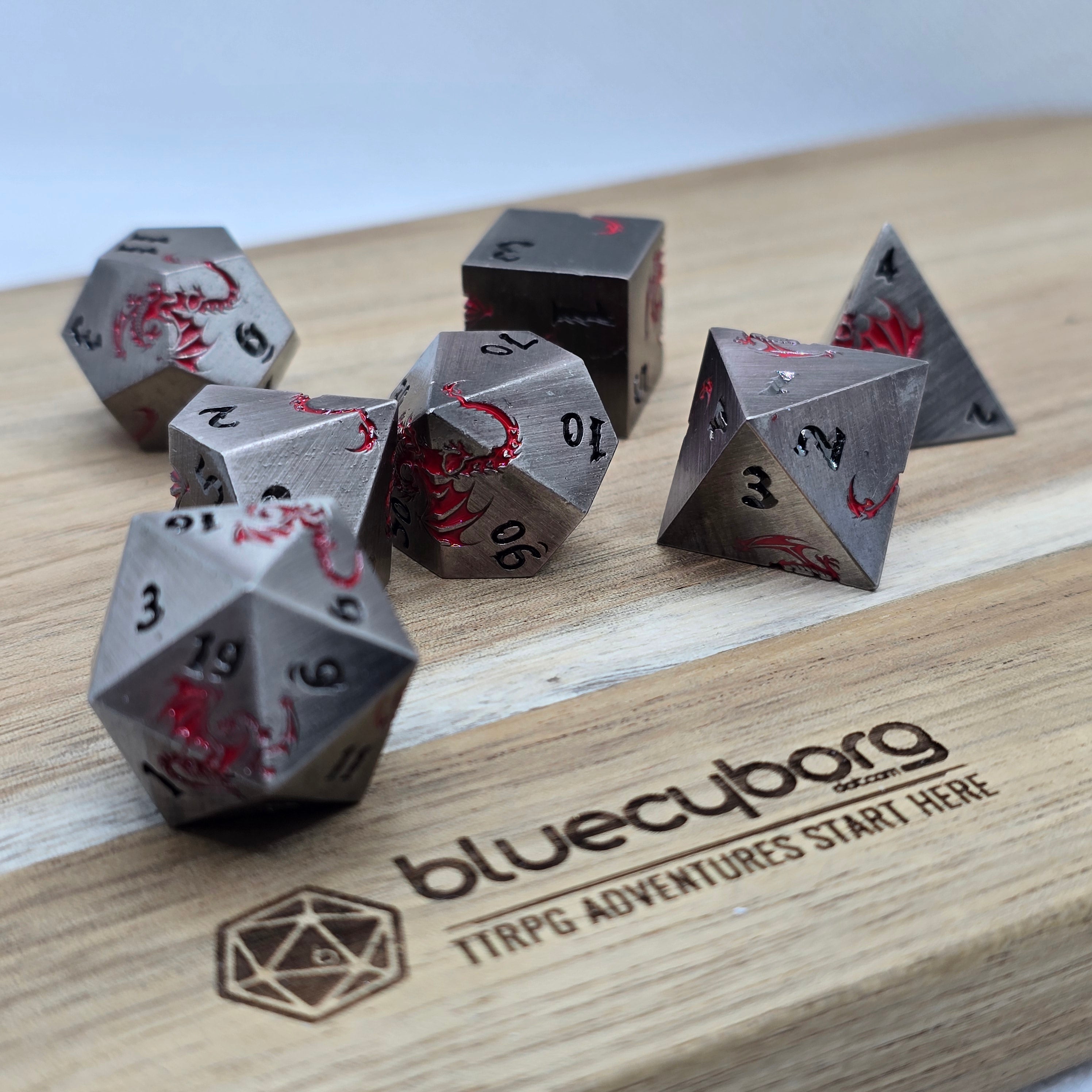 Firelight Wyrm - Metal Dice Set