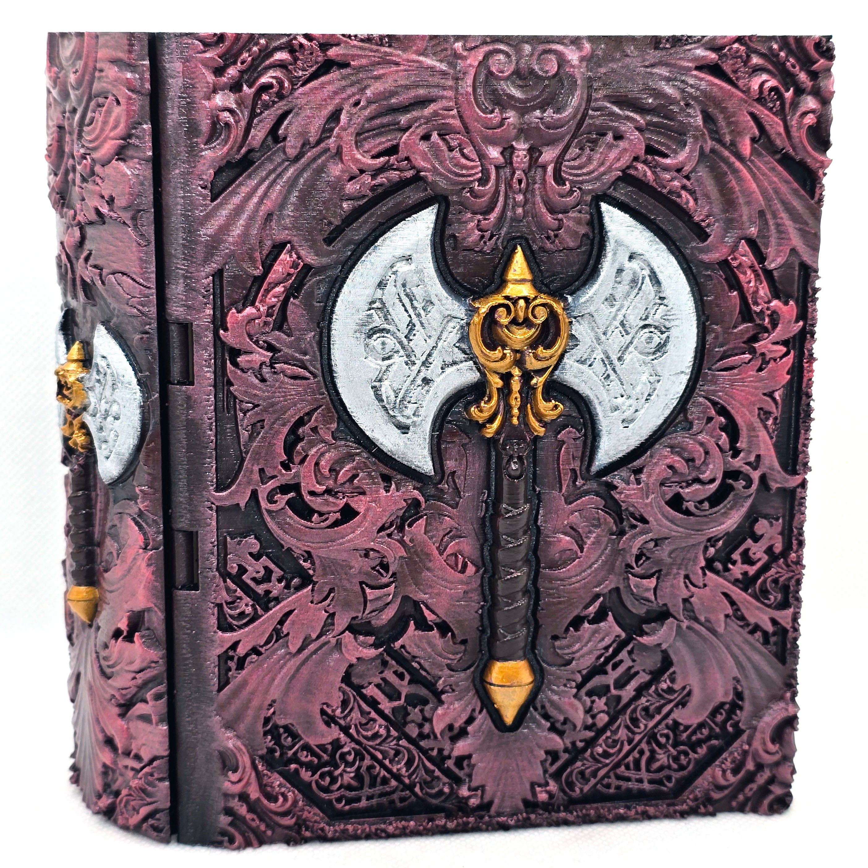 Reforged Barbarian Tome - Hand Painted Dice Tower / Storage