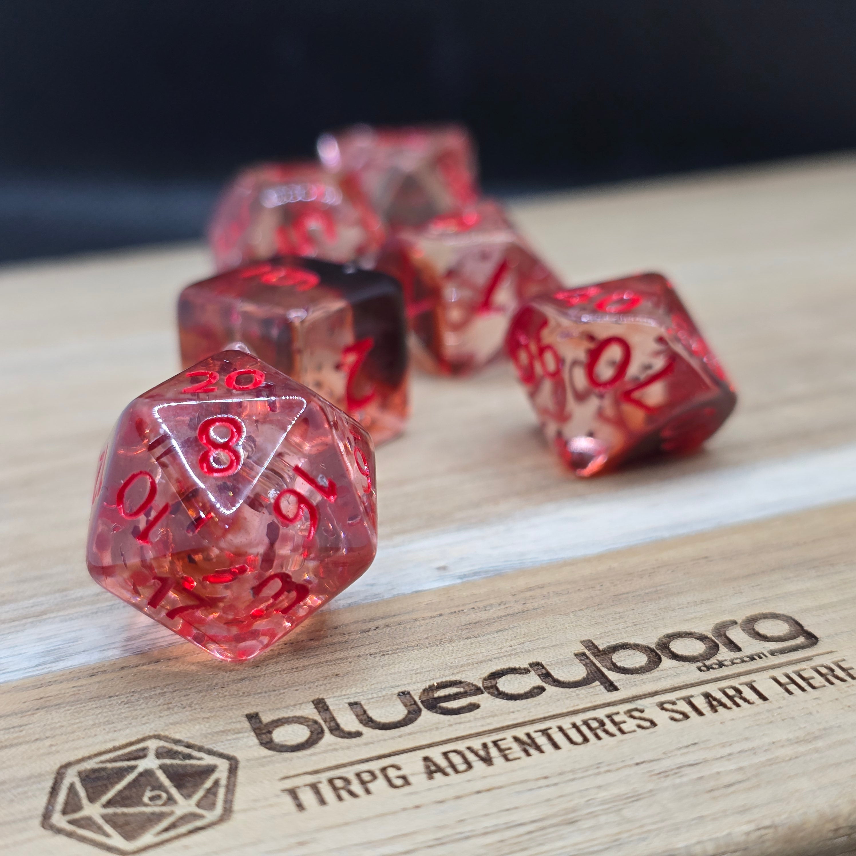 Bloodclot Shards - Acrylic Dice Set