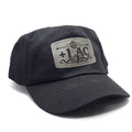 +1 AC TTRPG Cap – Black Dad Hat with Leather Patch