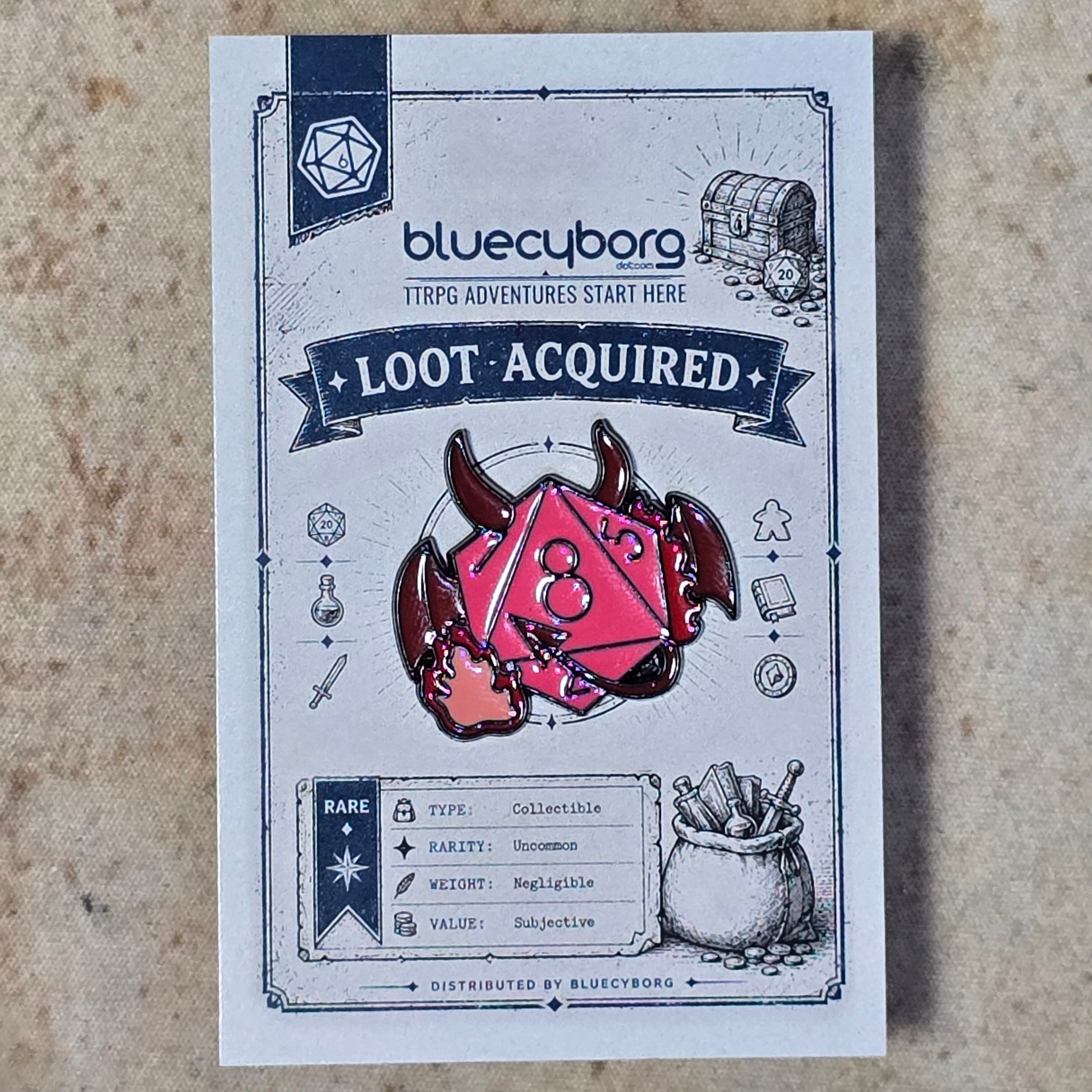D8 Devil Enamel Pin Badge