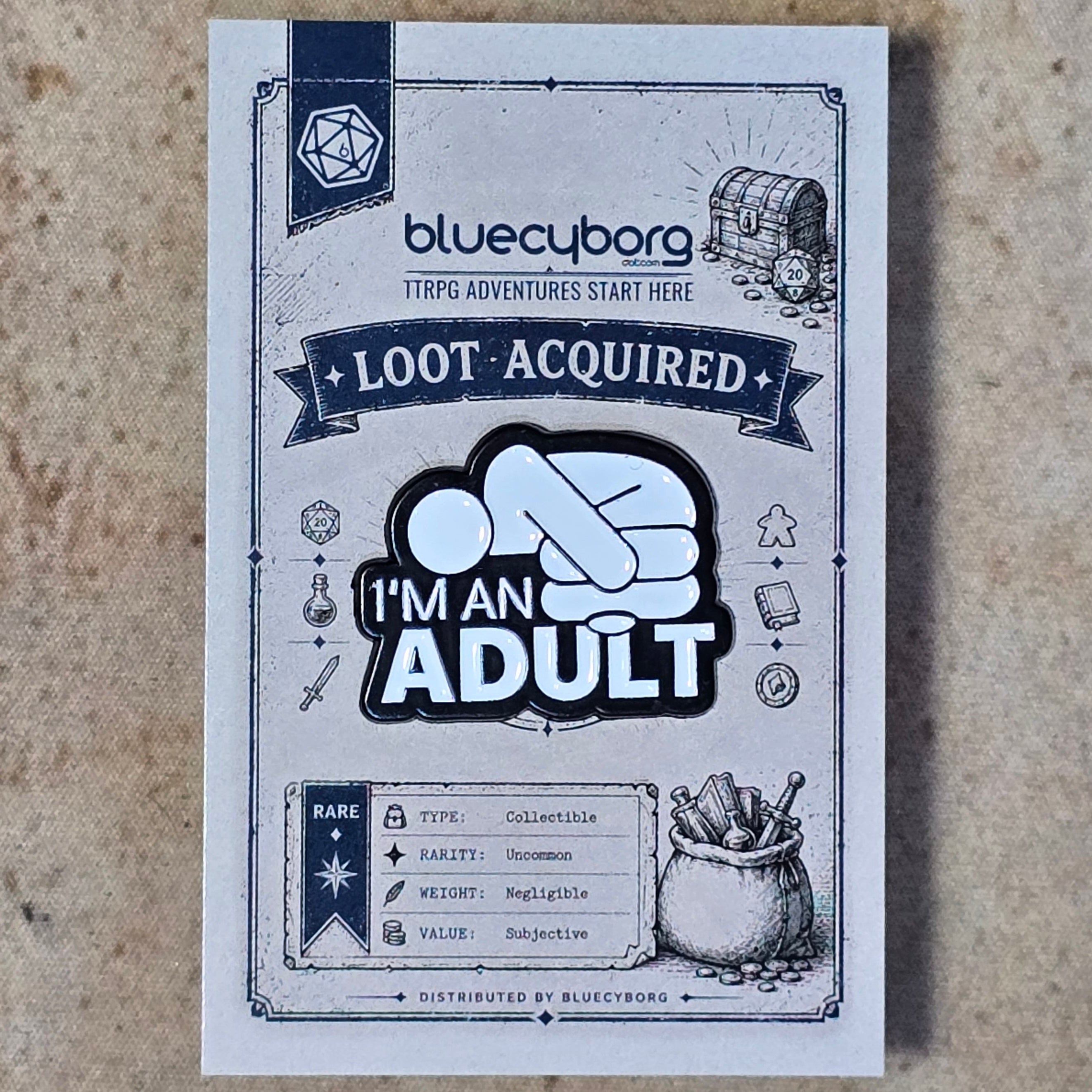 I'm An Adult Enamel Pin Badge