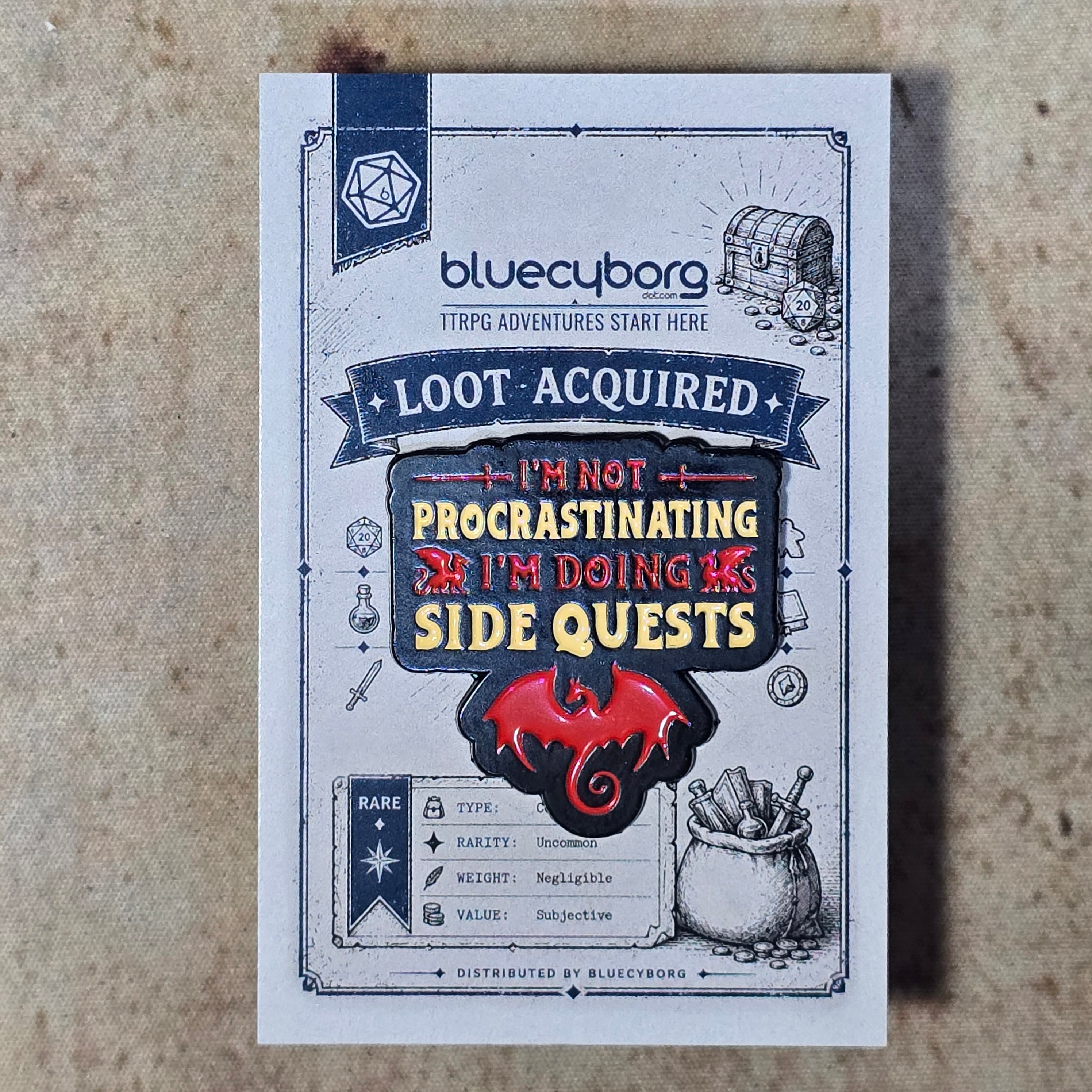 Side Quests Enamel Pin Badge