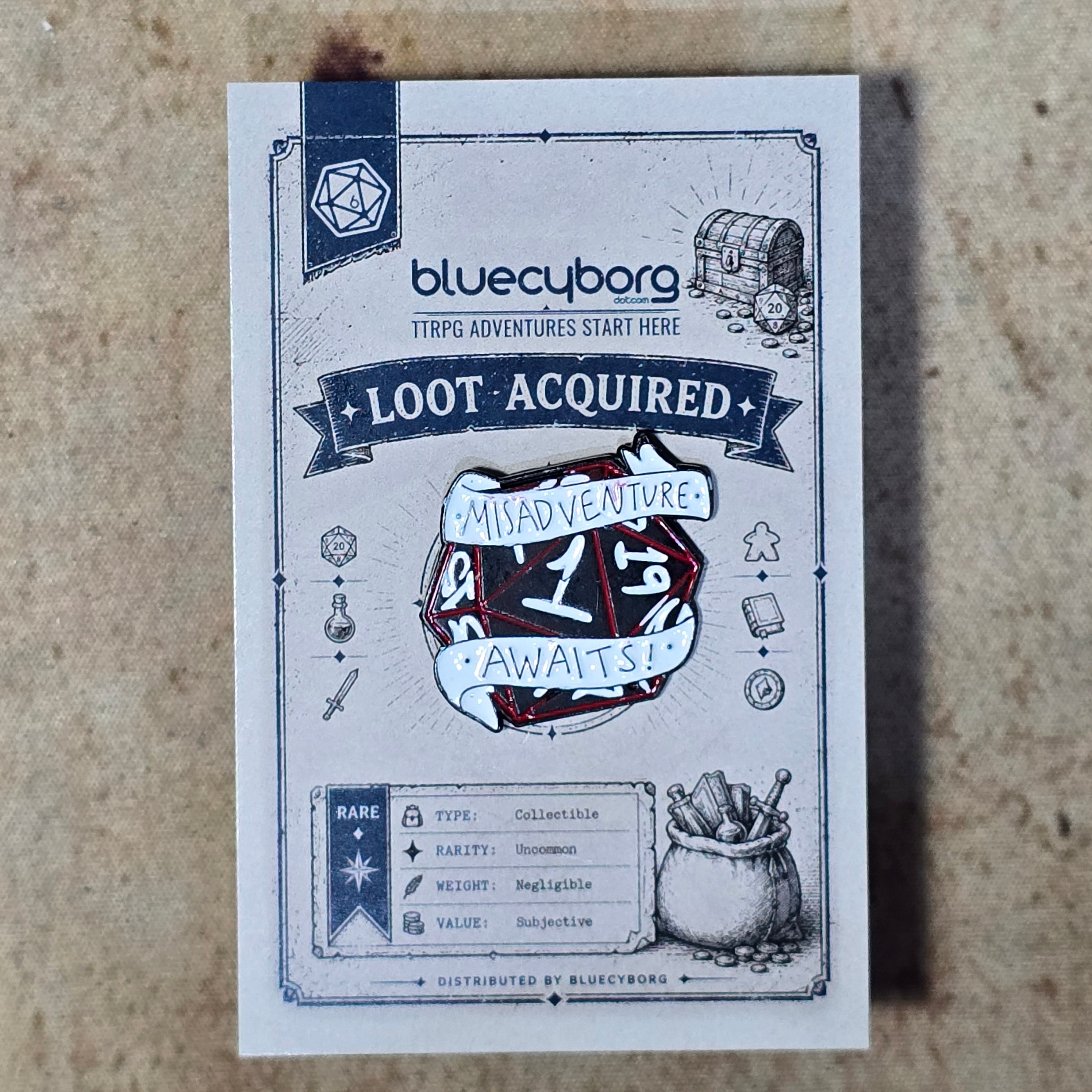 Misadventure Awaits Enamel Pin Badge