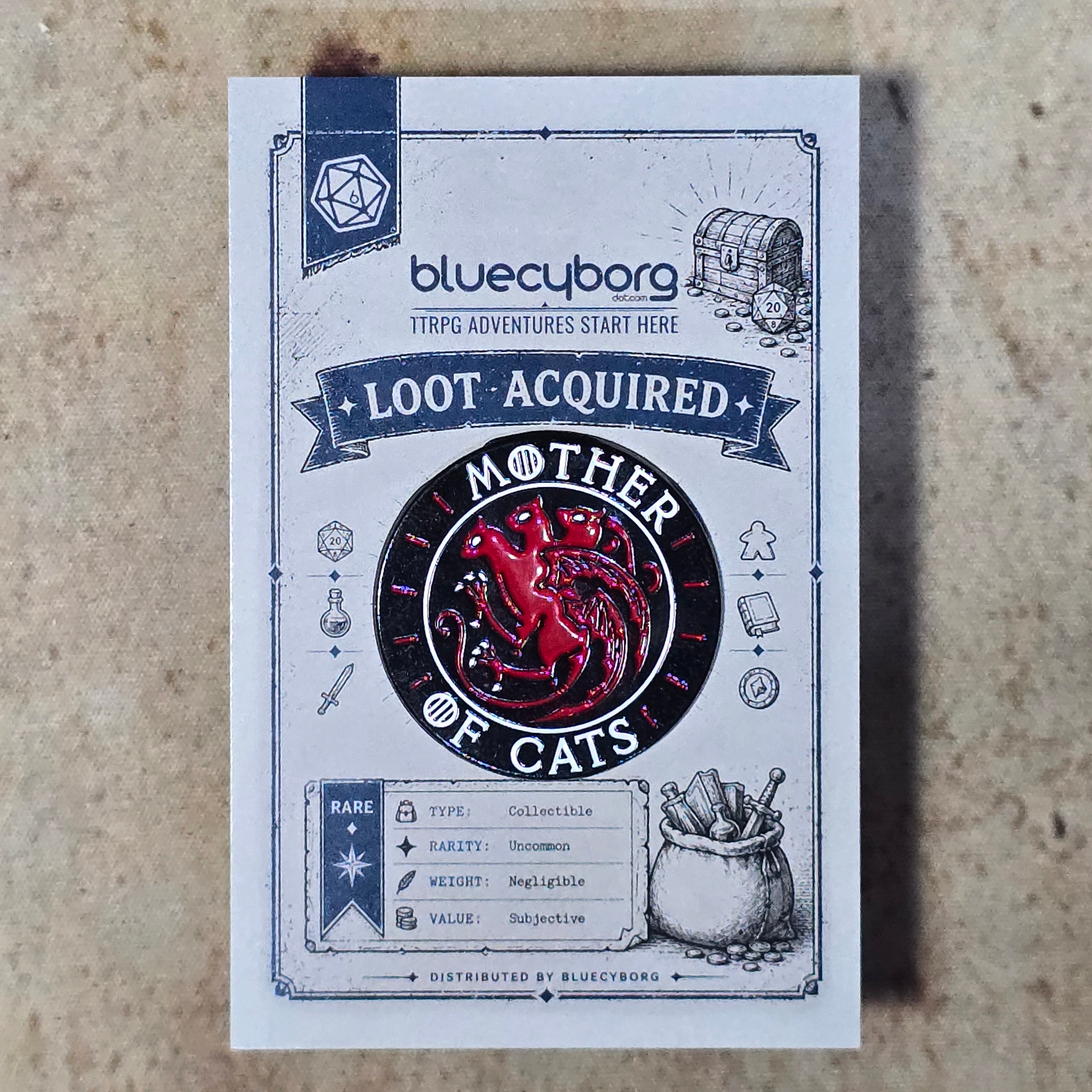 Mother of Cats Enamel Pin Badge