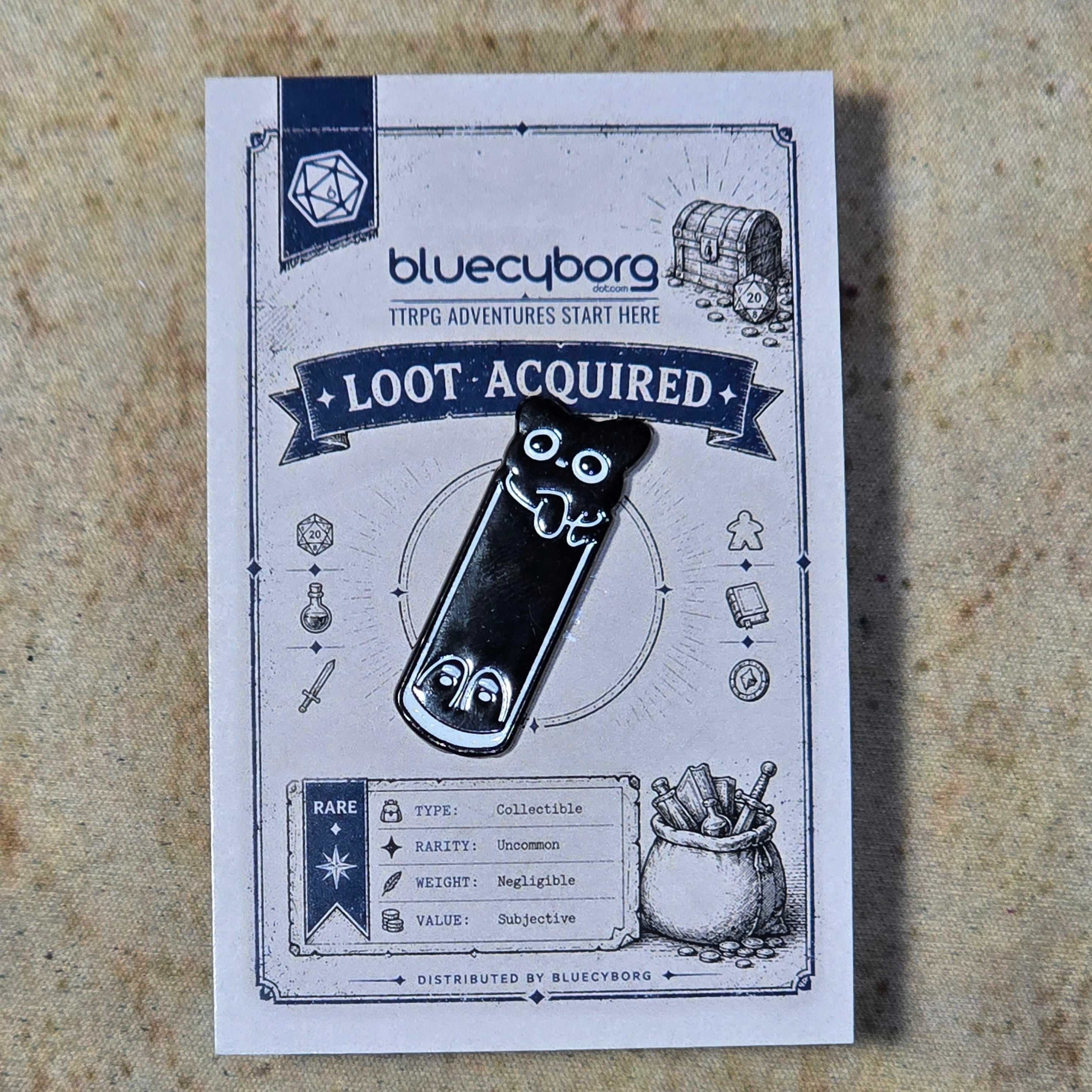 Cat in Tube Enamel Pin Badge - Style 2