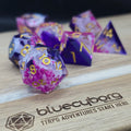 Midnight Sakura - Purple Blossom - Resin Dice Set