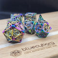 Rainbow Dragon - Hollow - Metal Dice Set