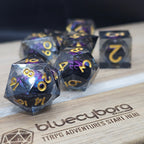 Violet Aberration - Liquid Core Resin Dice Set