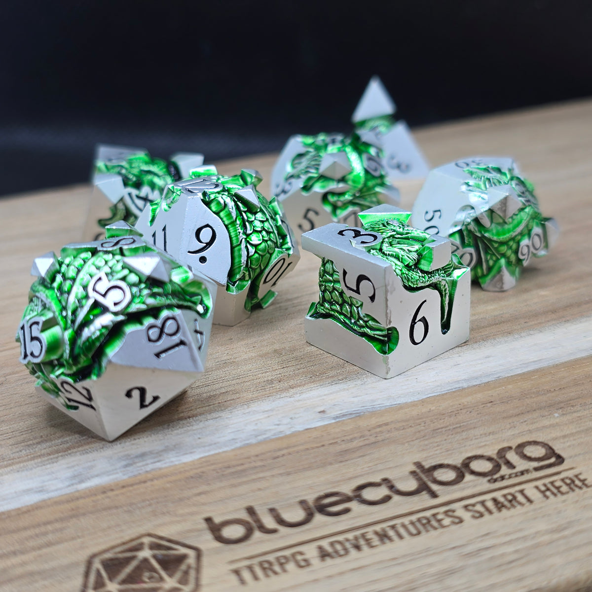 Verdant Dragon Soul - Metal Dice Set